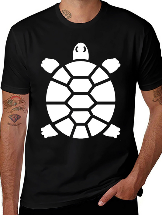 Turtle Graphic T-Shirt - Black Mens Casual Tee
