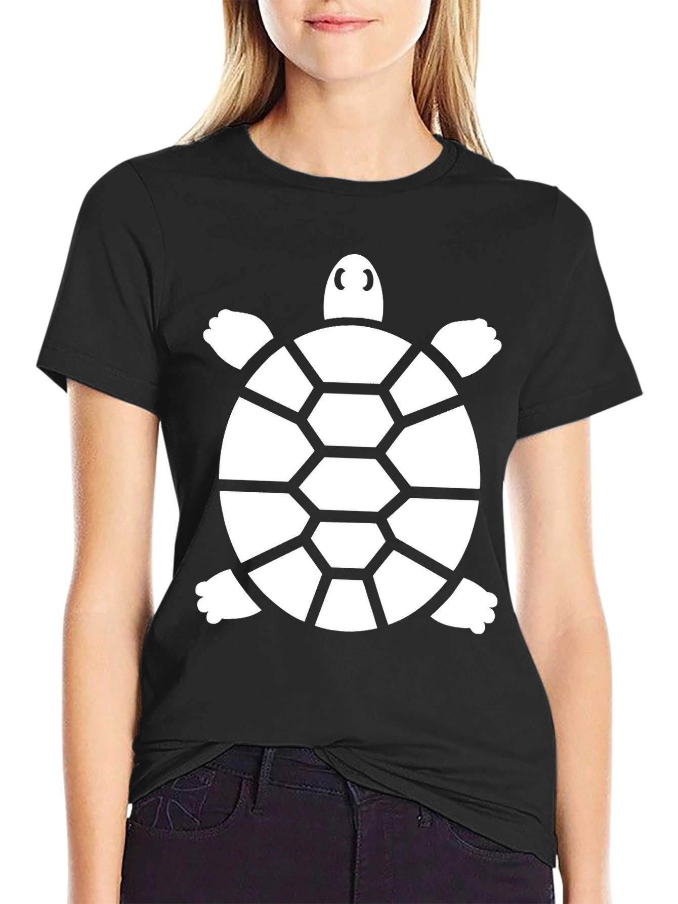 Turtle Graphic T-Shirt - Black Mens Casual Tee