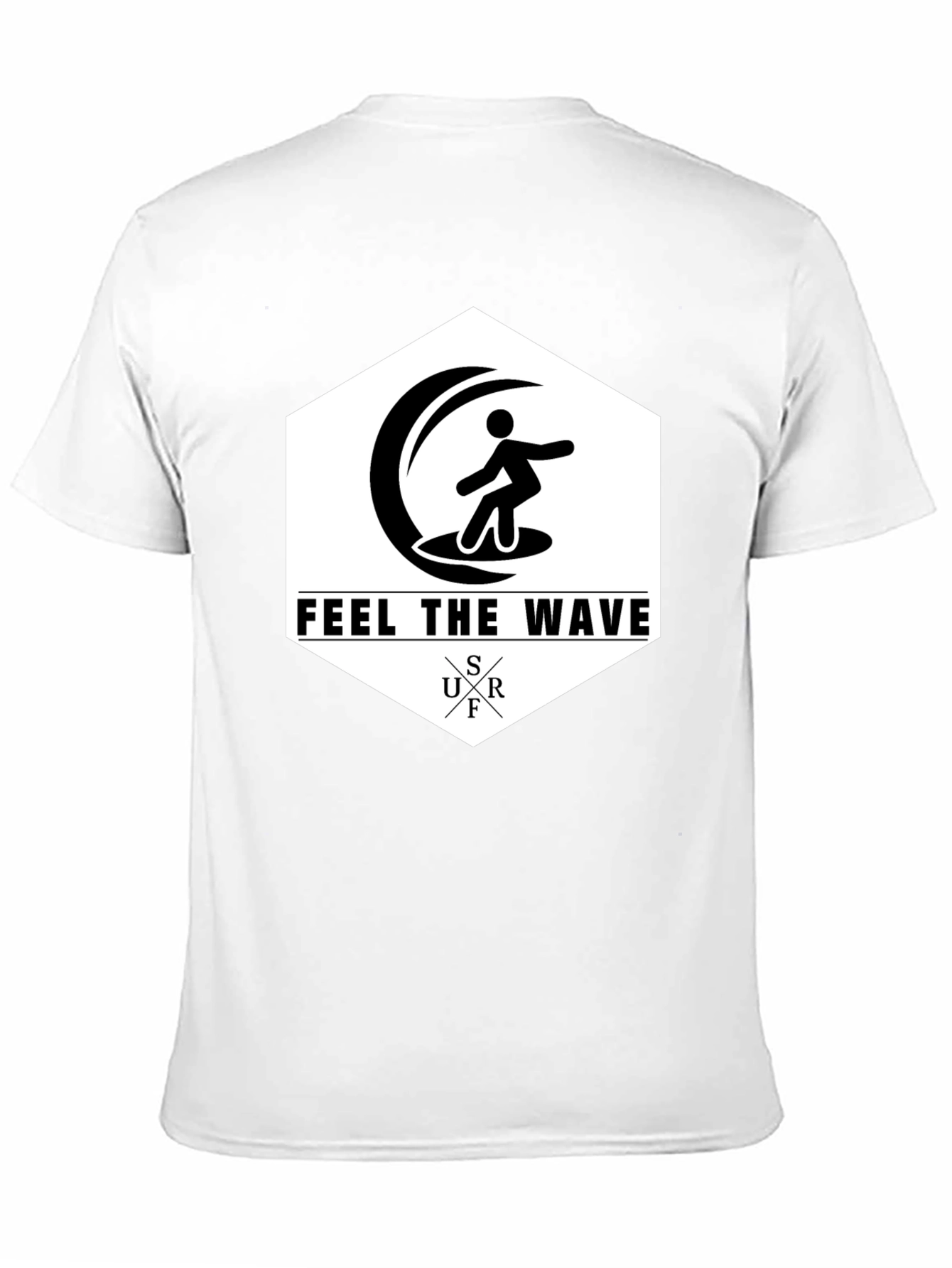Feel The Wave Surf T-Shirt | Black Graphic Tee