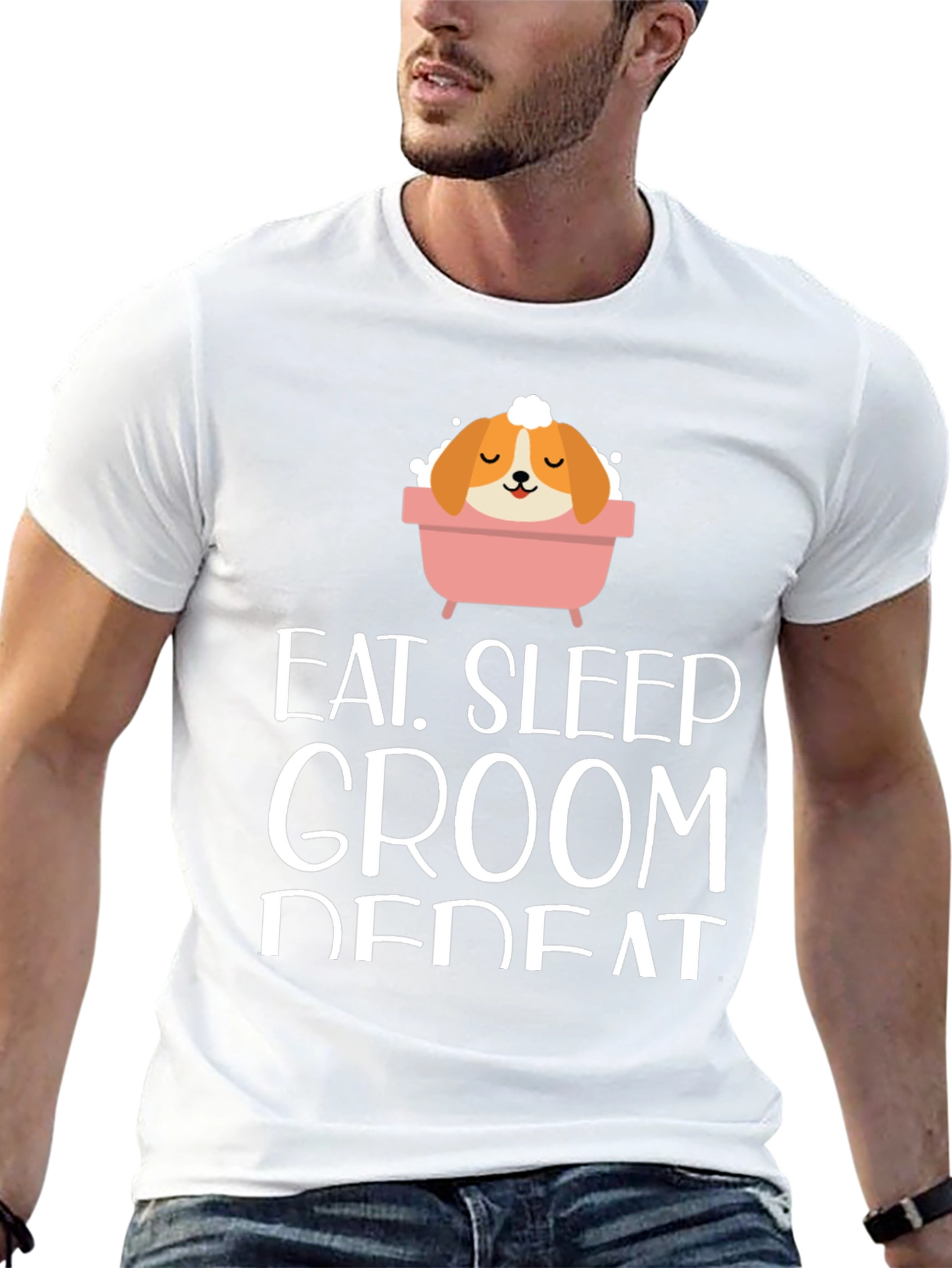 Eat Sleep Groom Repeat T-Shirt
