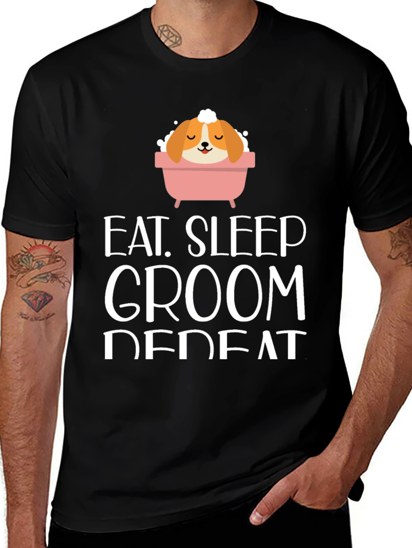 Eat Sleep Groom Repeat T-Shirt