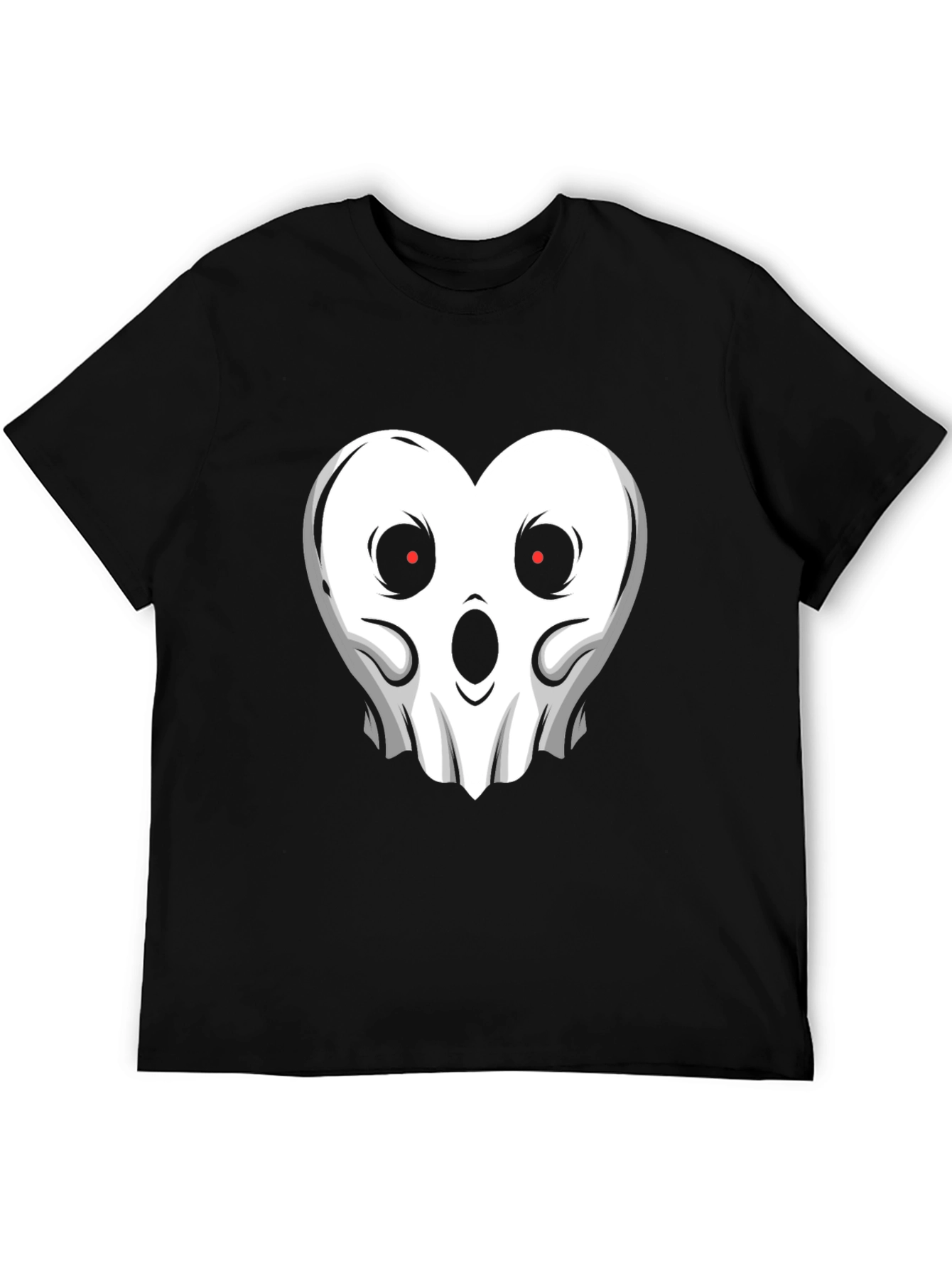 Ghostly Heart Graphic Tee - Spooky & Stylish