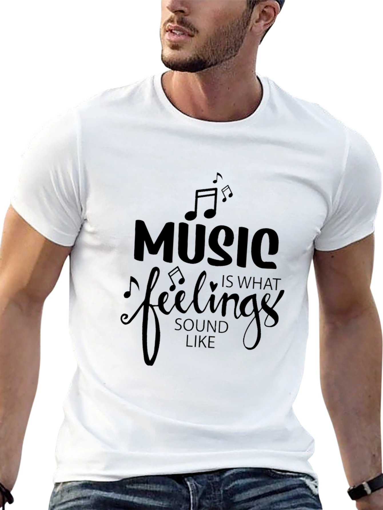 Music is What Feelings Sound Like Graphic Tee