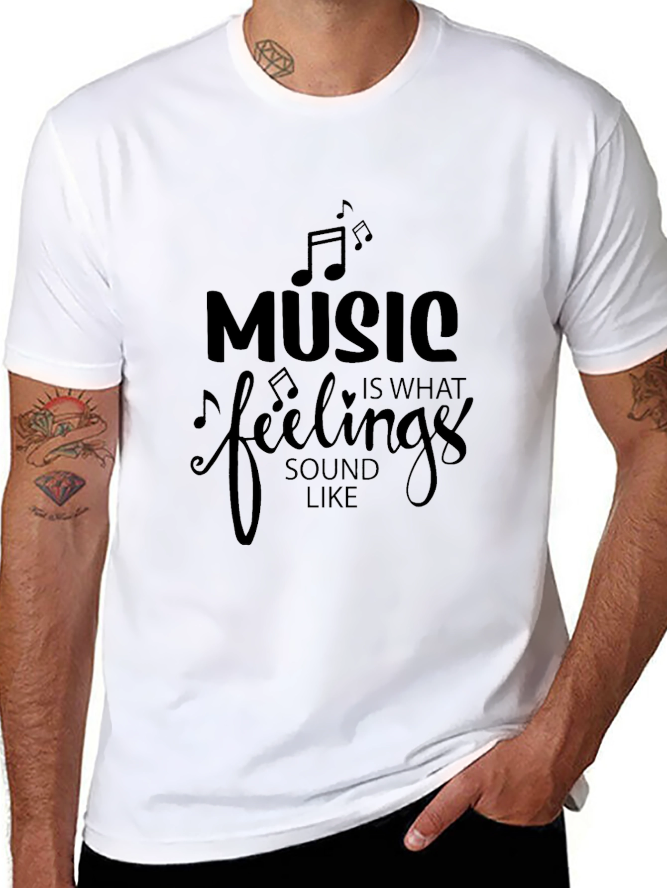 Music is What Feelings Sound Like Graphic Tee
