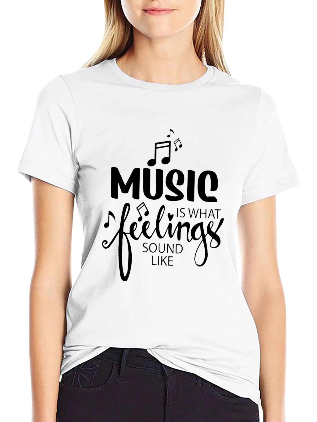 Music is What Feelings Sound Like Graphic Tee