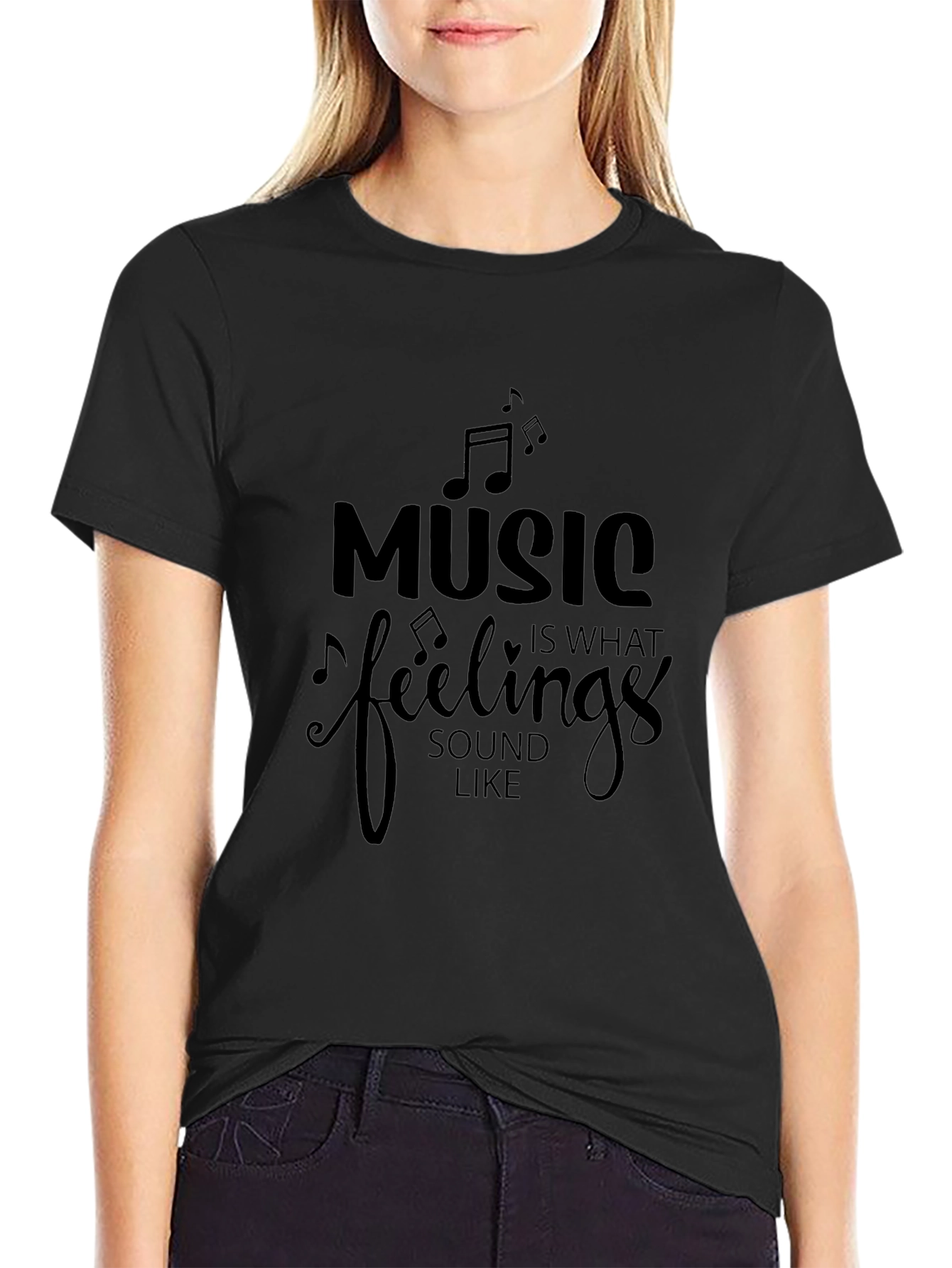 Music is What Feelings Sound Like Graphic Tee