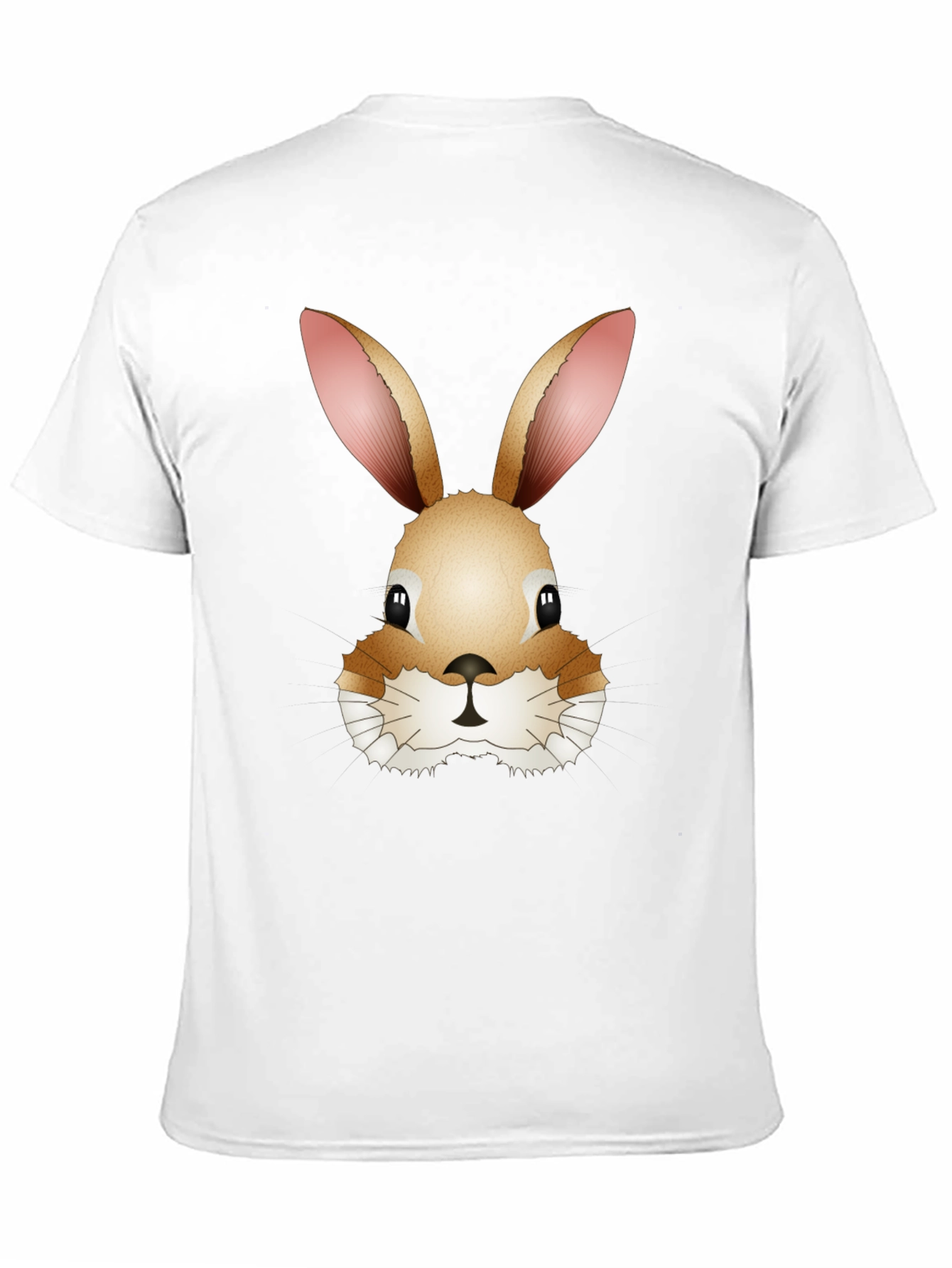 Cute Bunny Rabbit Head Black T-Shirt