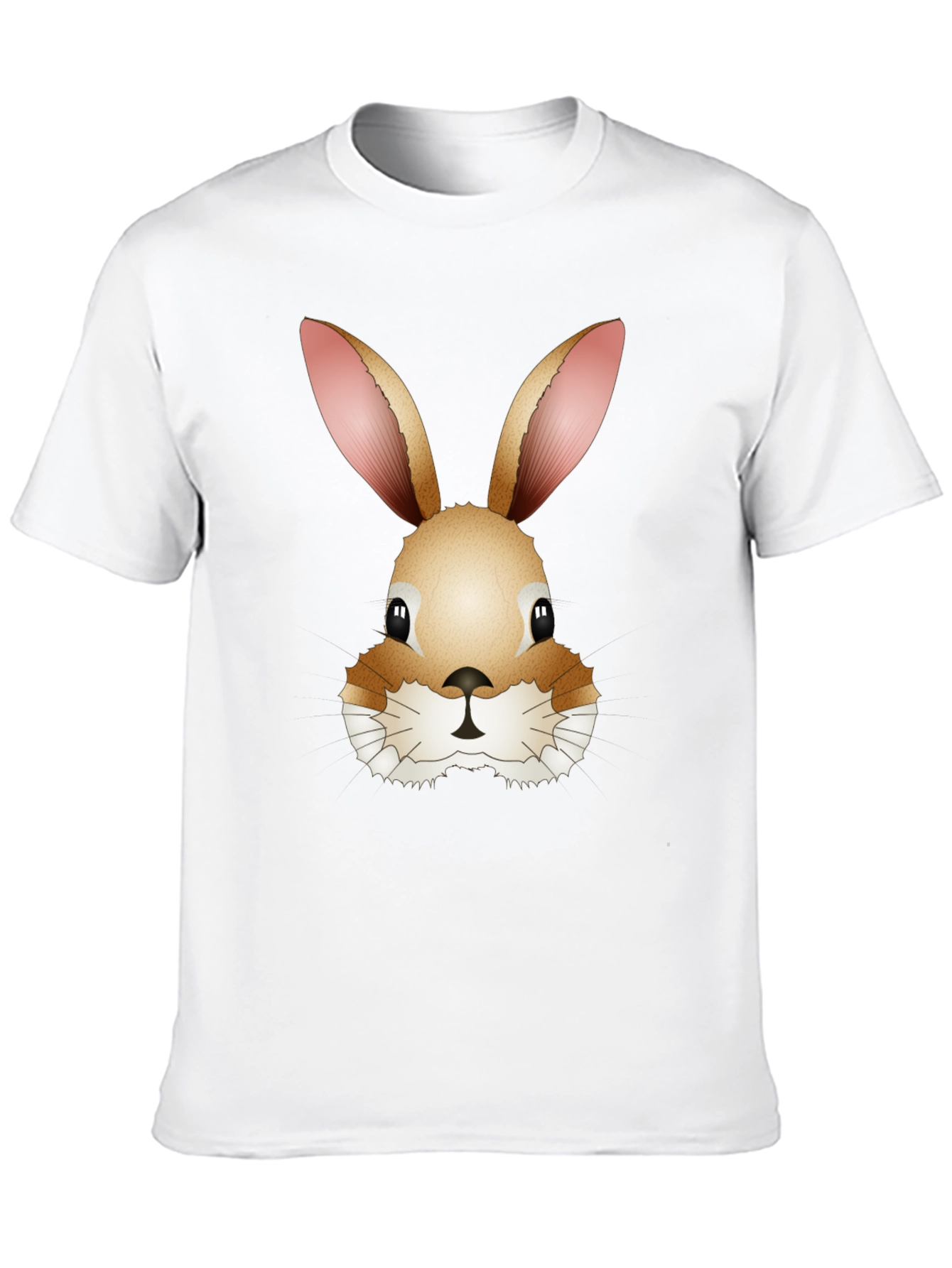 Cute Bunny Rabbit Head Black T-Shirt