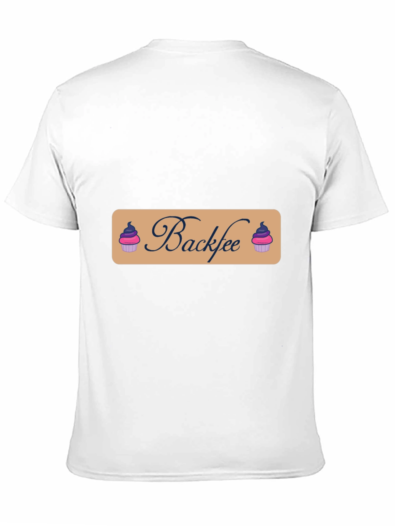Backfee Black T-Shirt with Cupcake Design