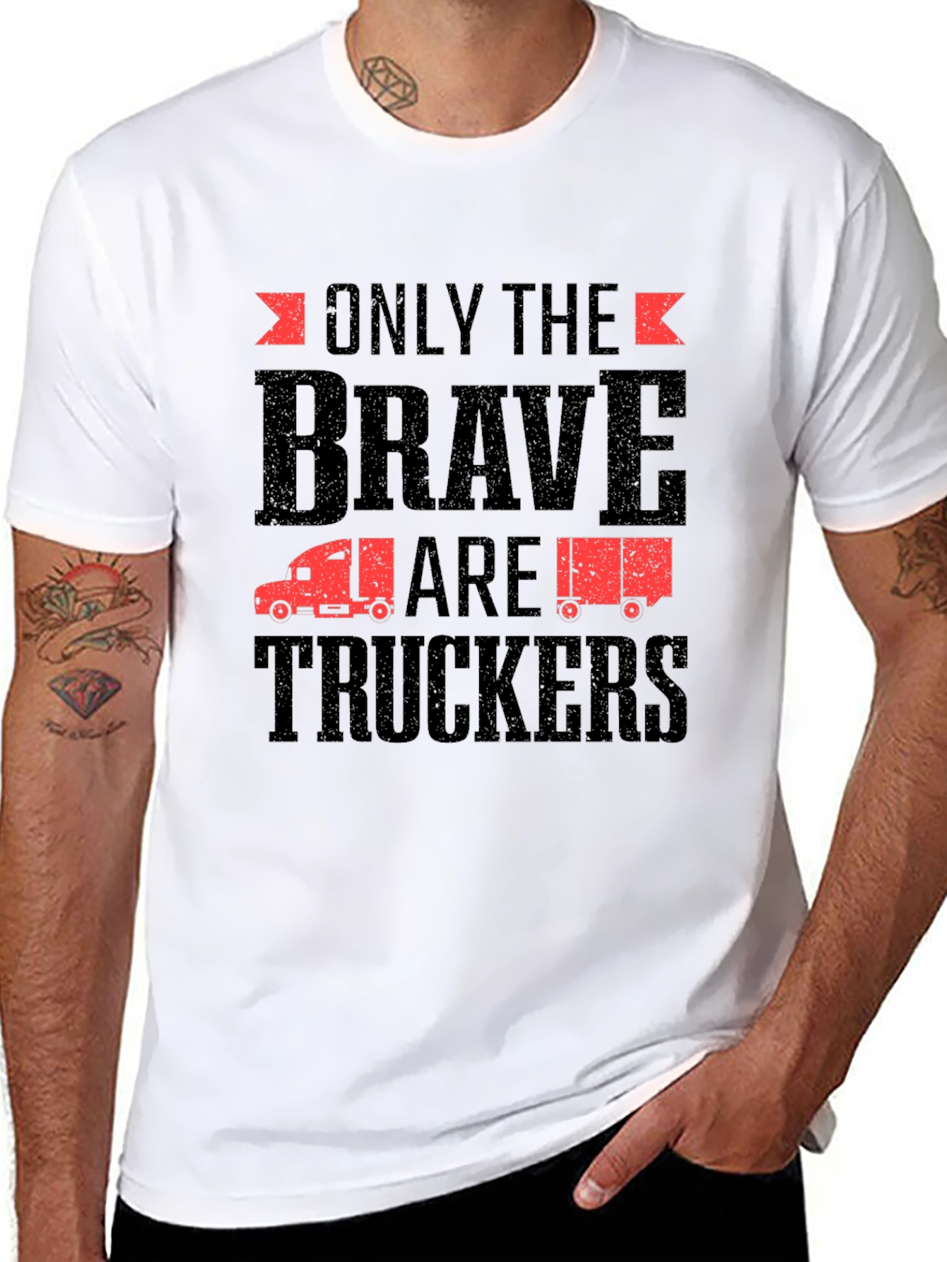 Only The Brave Are Truckers Graphic T-Shirt