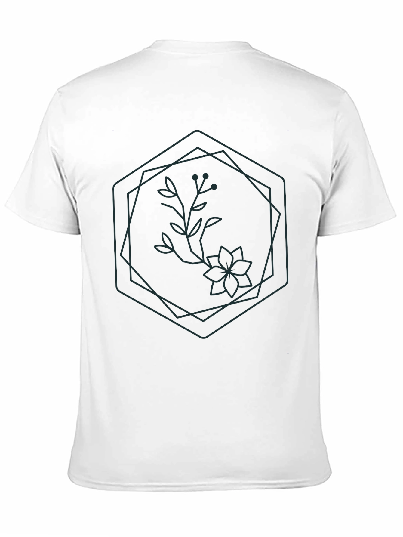 Modern Geometric Floral T-Shirt