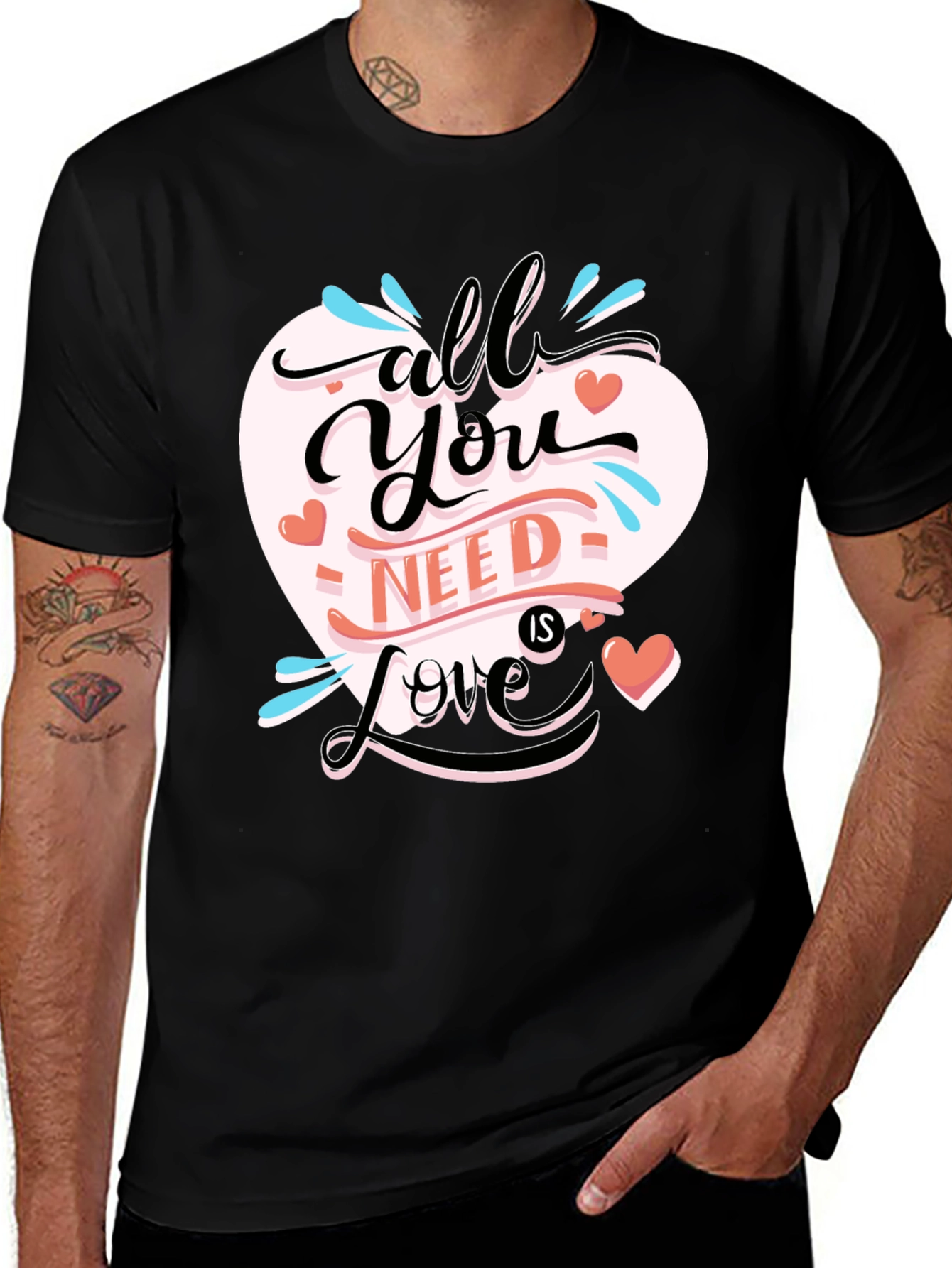 All You Need is Love Black T-Shirt