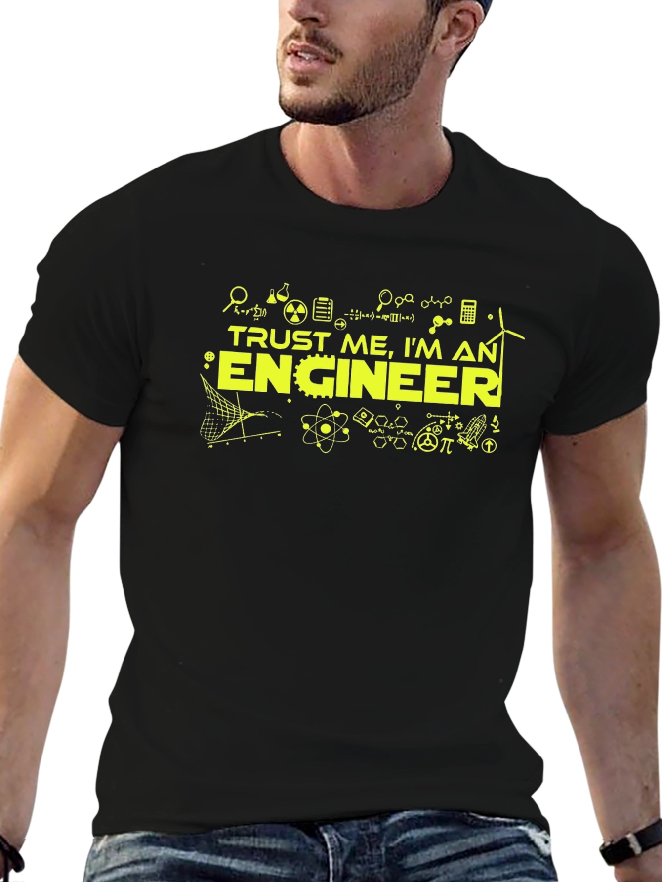 Trust Me Im An Engineer Black T-Shirt