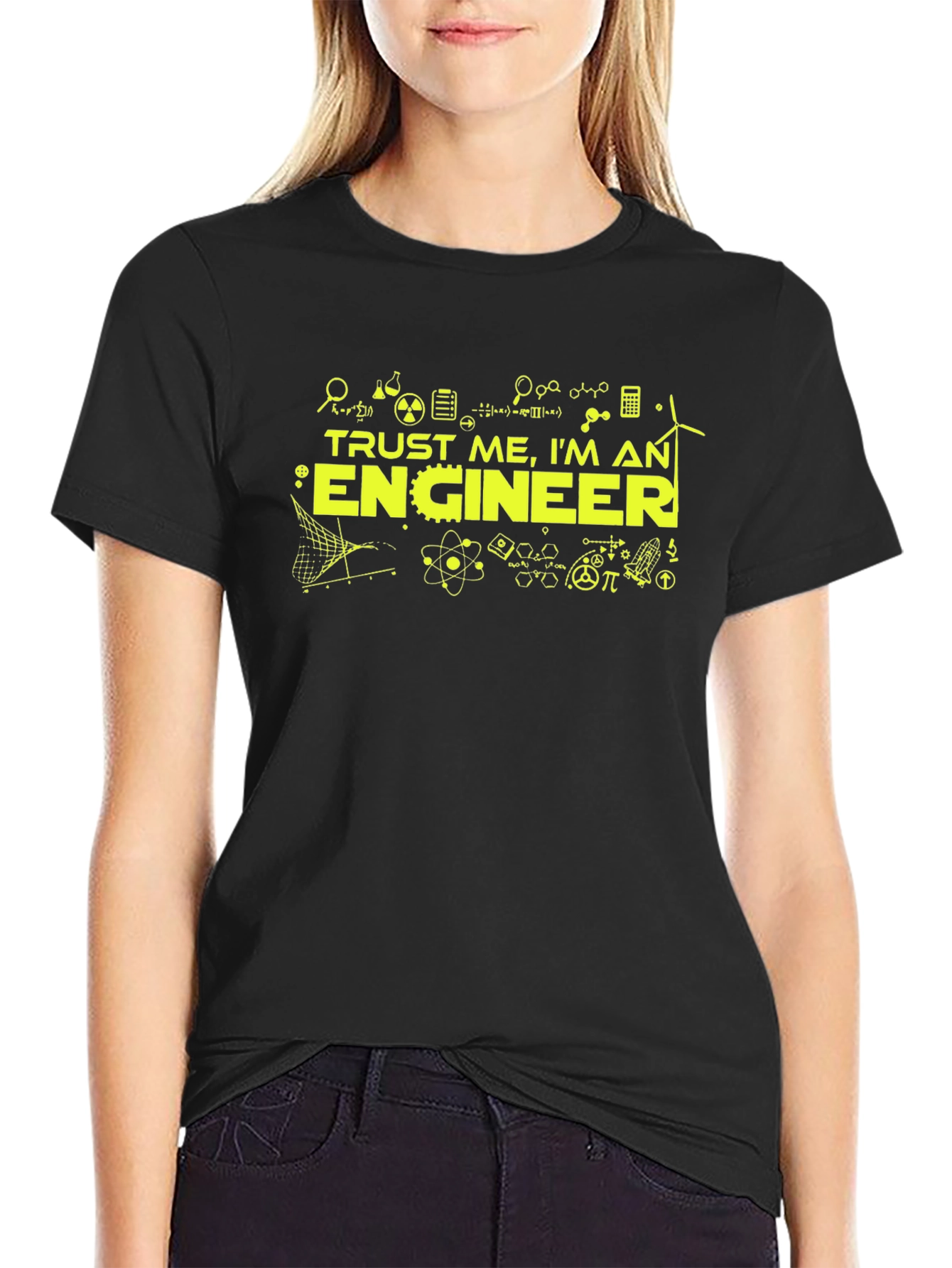 Trust Me Im An Engineer Black T-Shirt