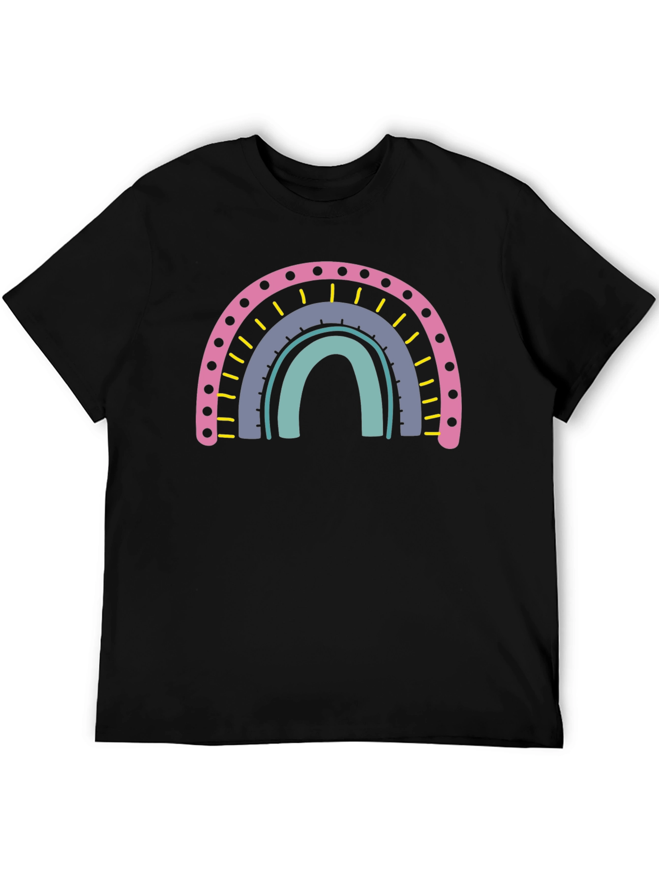 Rainbow Graphic T-Shirt - Casual Cotton Tee