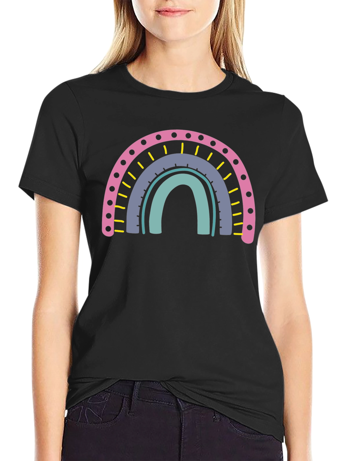 Rainbow Graphic T-Shirt - Casual Cotton Tee