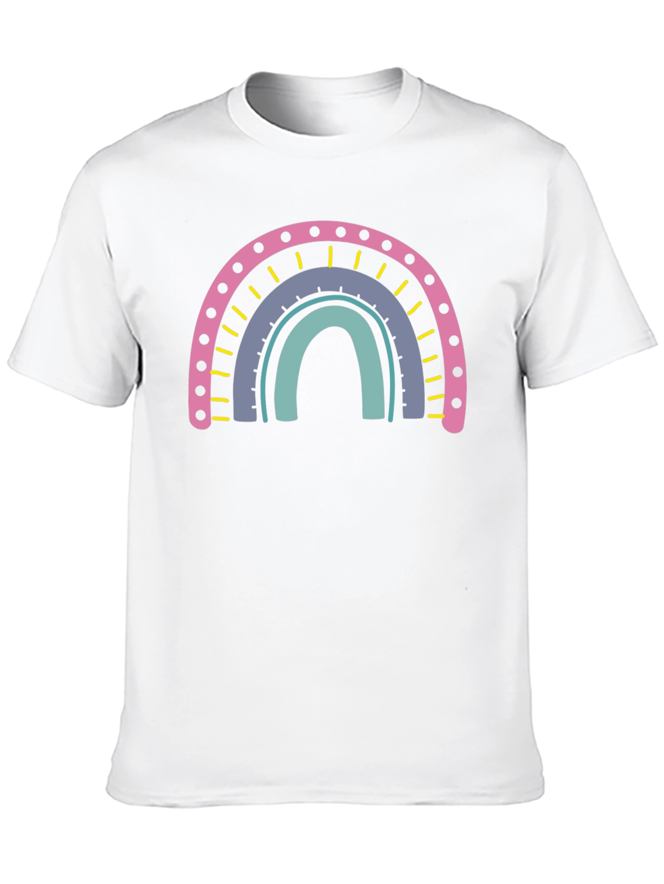 Rainbow Graphic T-Shirt - Casual Cotton Tee