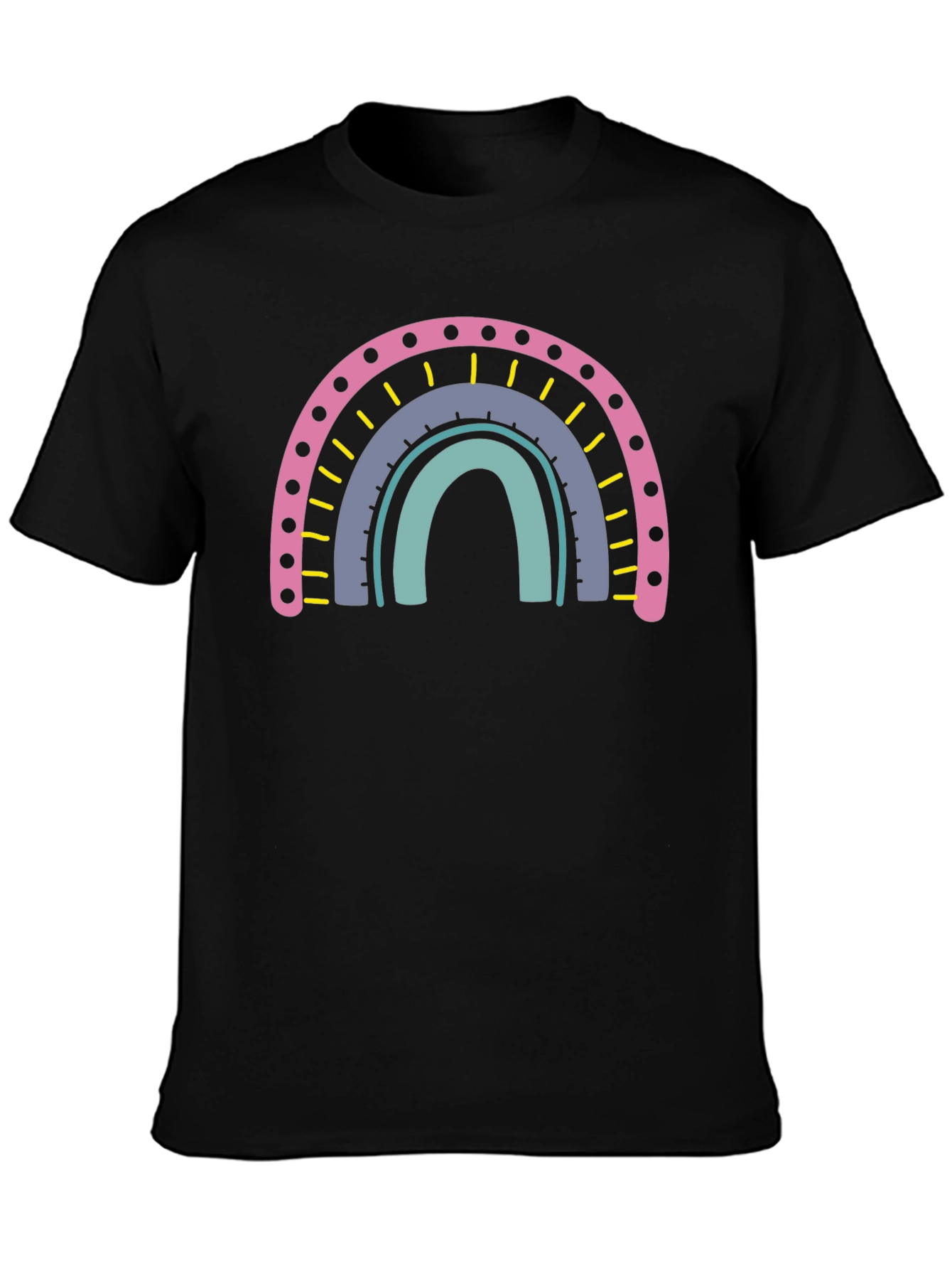 Rainbow Graphic T-Shirt - Casual Cotton Tee