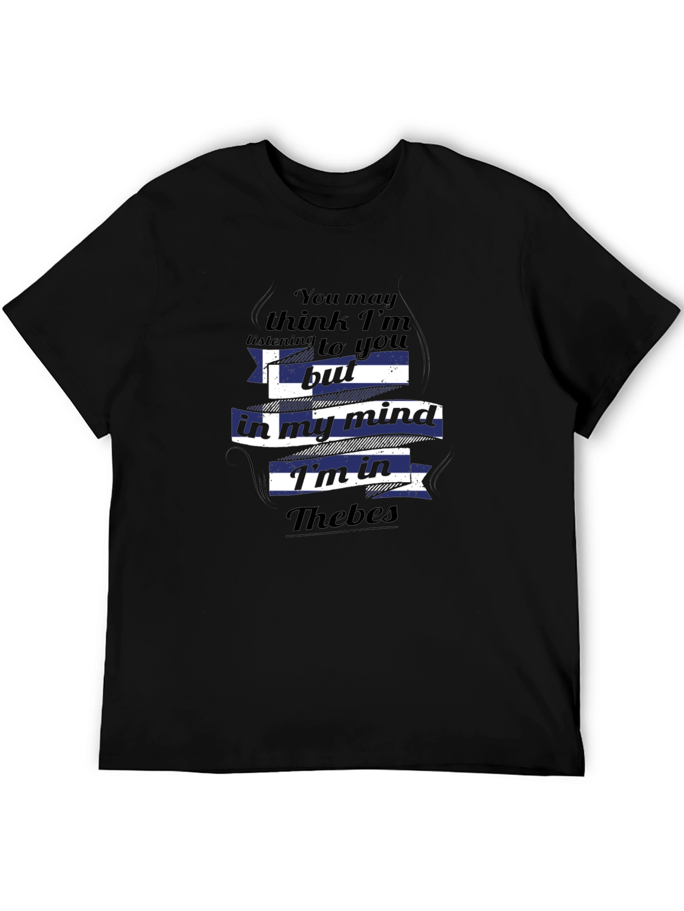 Thebes Mind Tee - Greek Flag T-Shirt