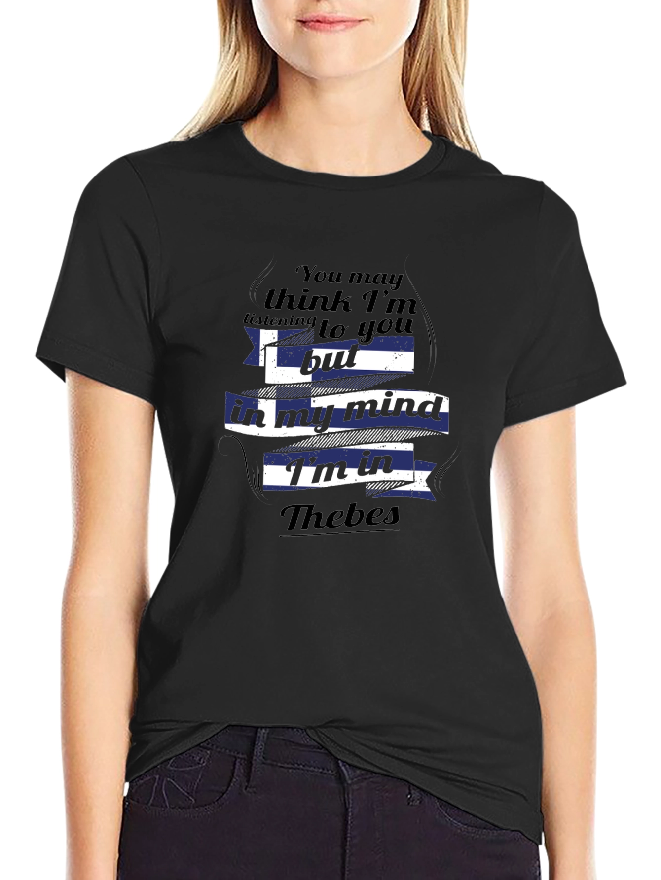 Thebes Mind Tee - Greek Flag T-Shirt