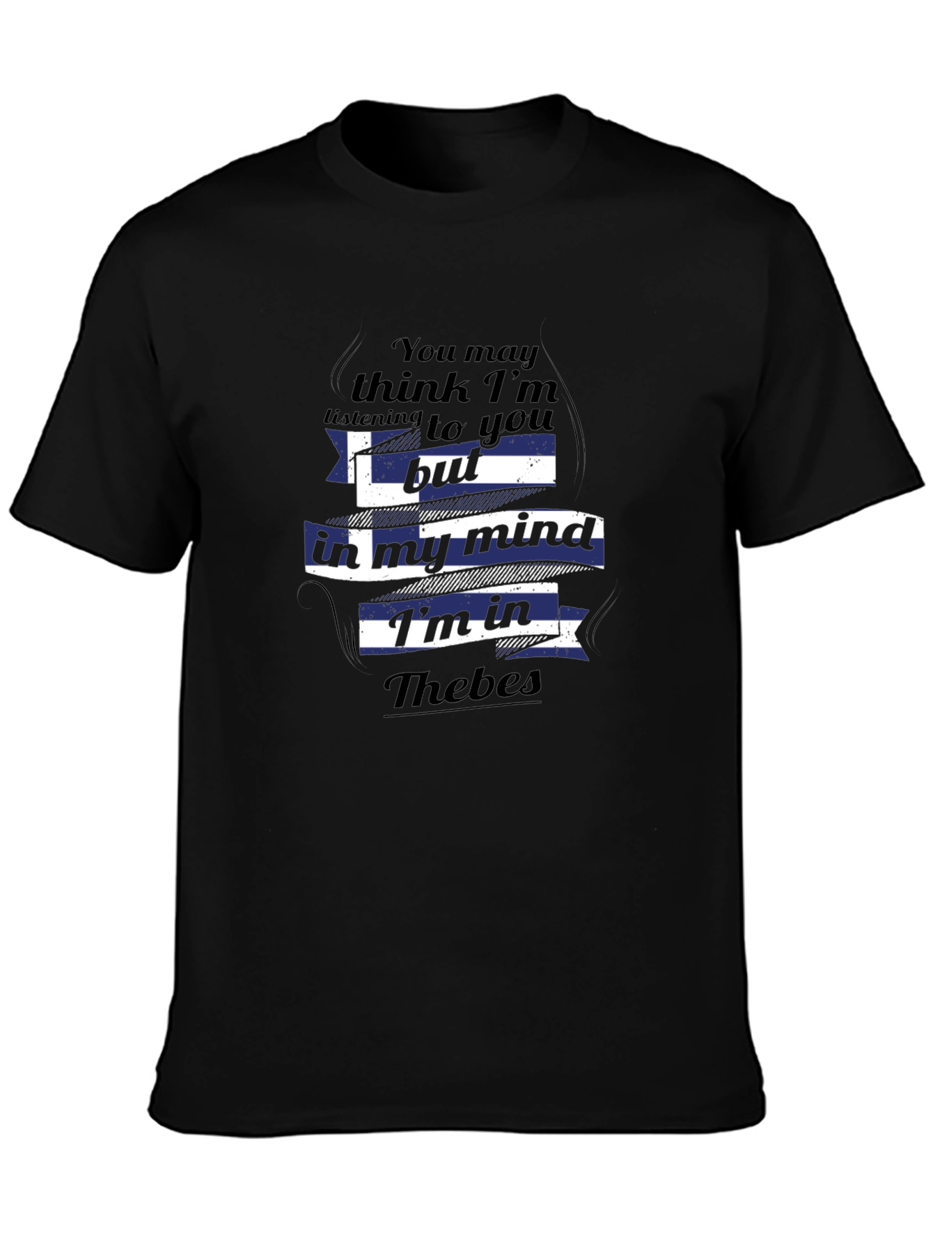 Thebes Mind Tee - Greek Flag T-Shirt