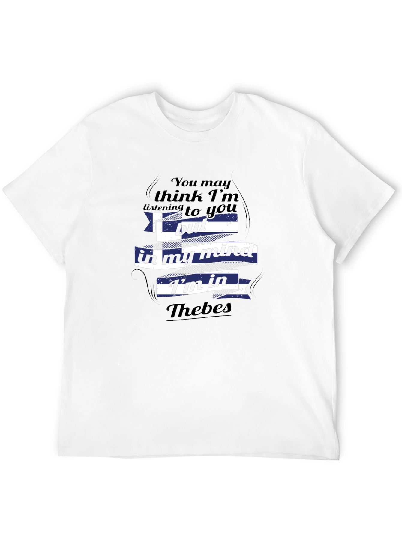 Thebes Mind Tee - Greek Flag T-Shirt