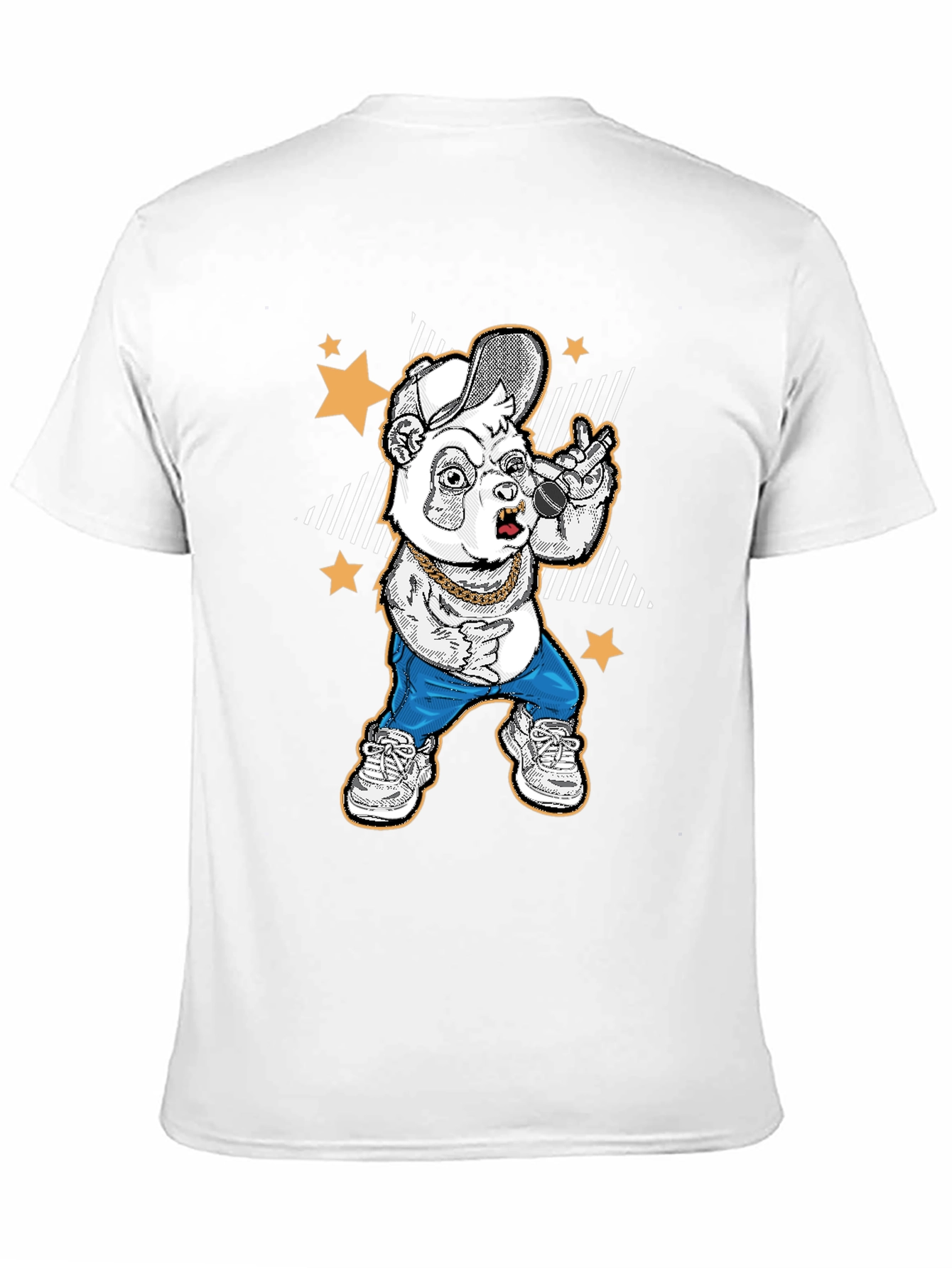 Cool Panda Rapper Graphic T-Shirt
