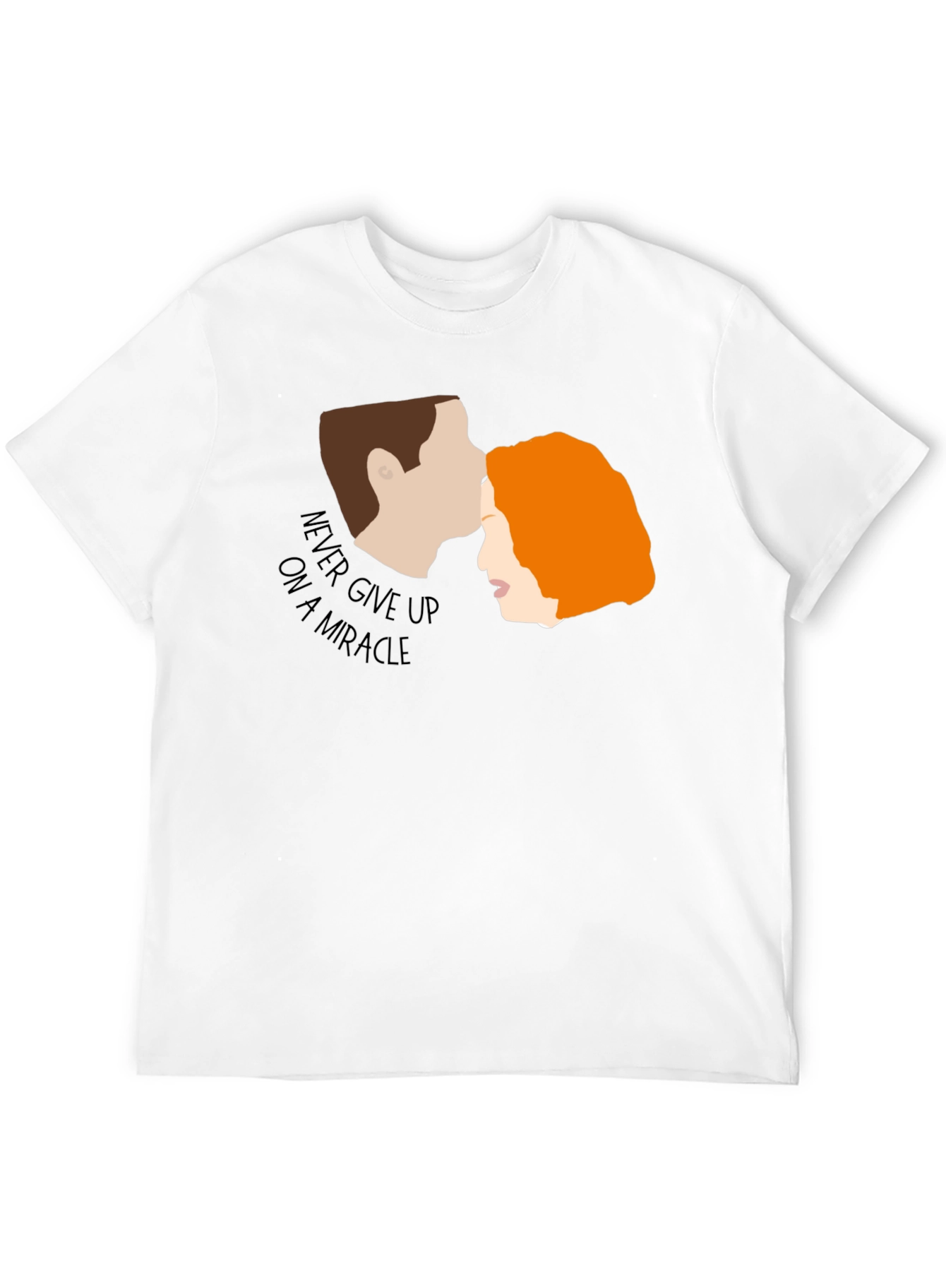 Never Give Up Miracle Graphic Black T-Shirt