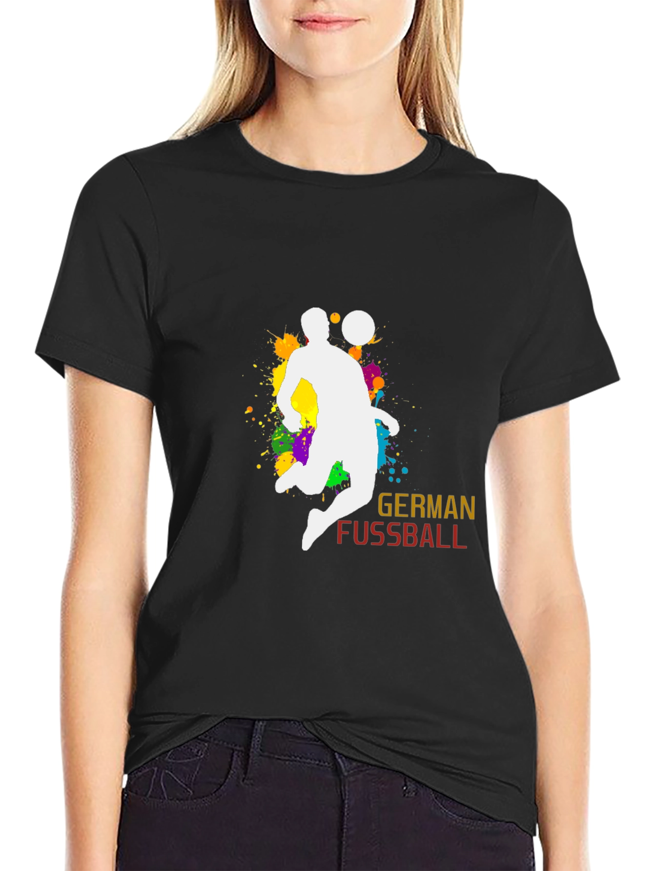 German Fussball Graphic Tee - Soccer Player Design