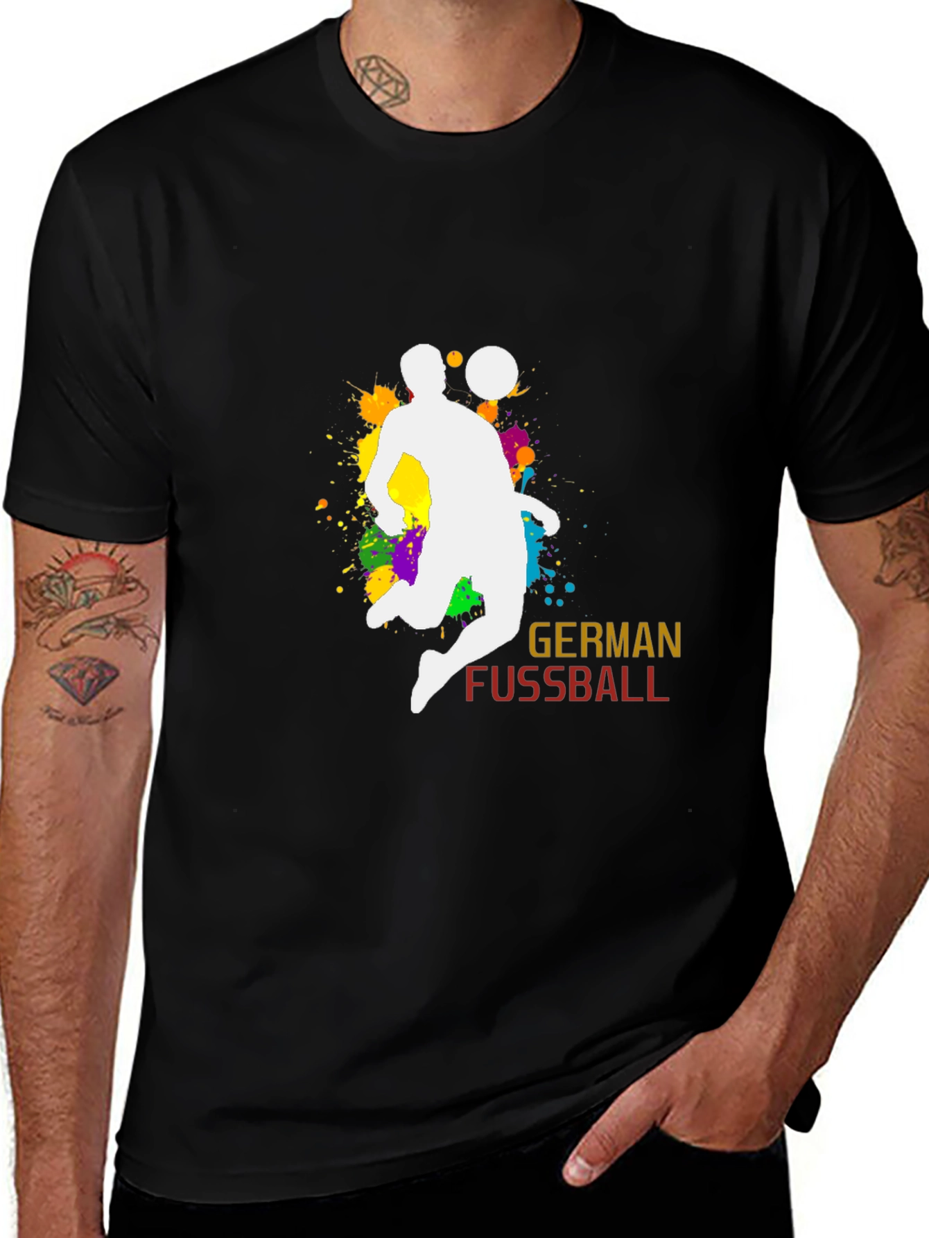 German Fussball Graphic Tee - Soccer Player Design