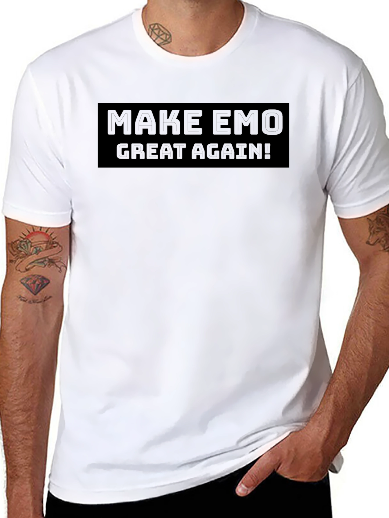 Make Emo Great Again Black Graphic Tee