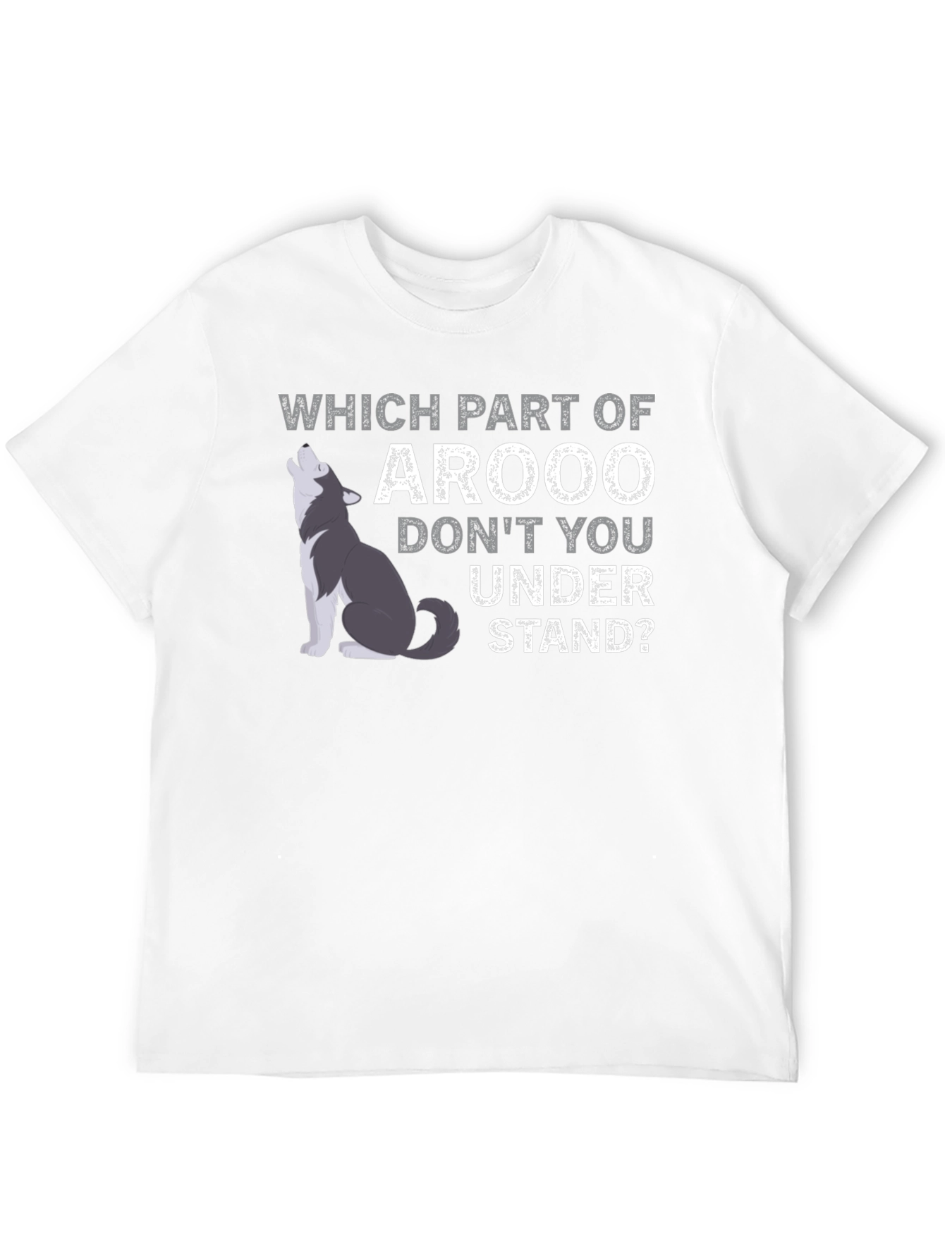 Arooo Funny Wolf T-Shirt