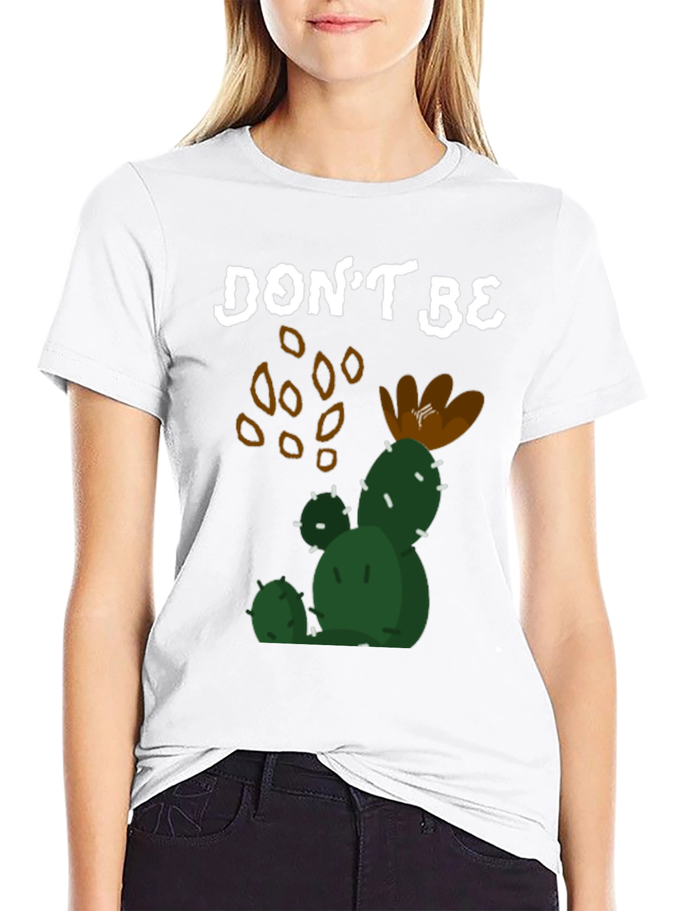 Dont Be A Prickly Cactus Black T-Shirt