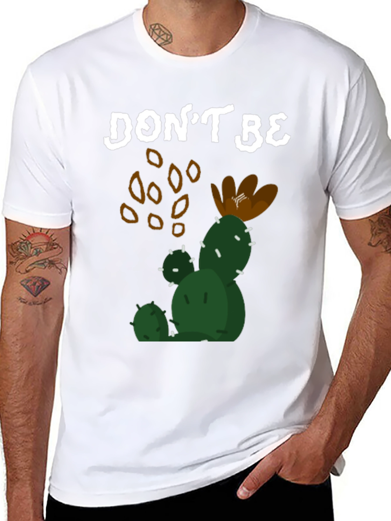 Dont Be A Prickly Cactus Black T-Shirt