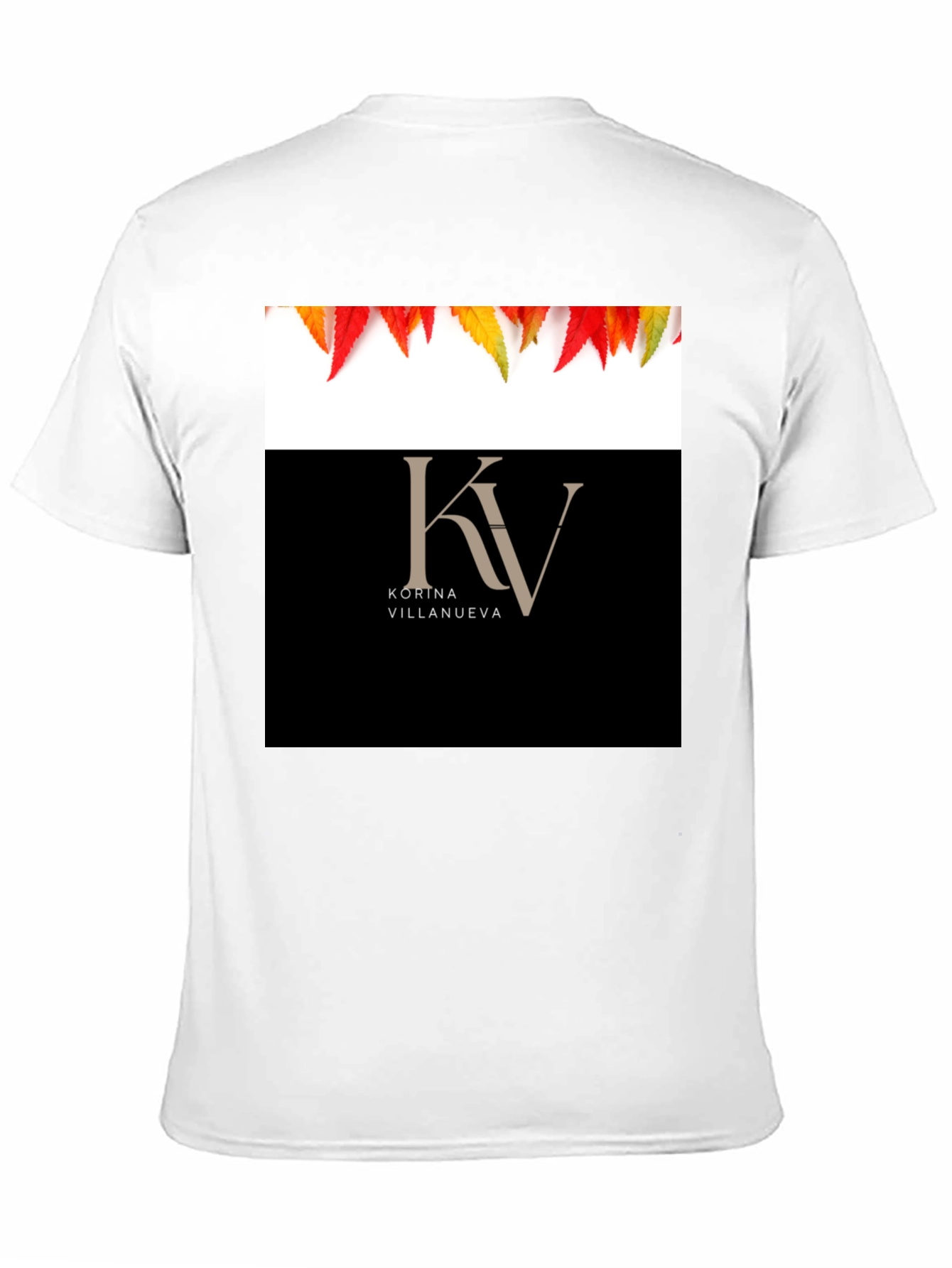 KV Kortna Villanueva Graphic Black T-Shirt