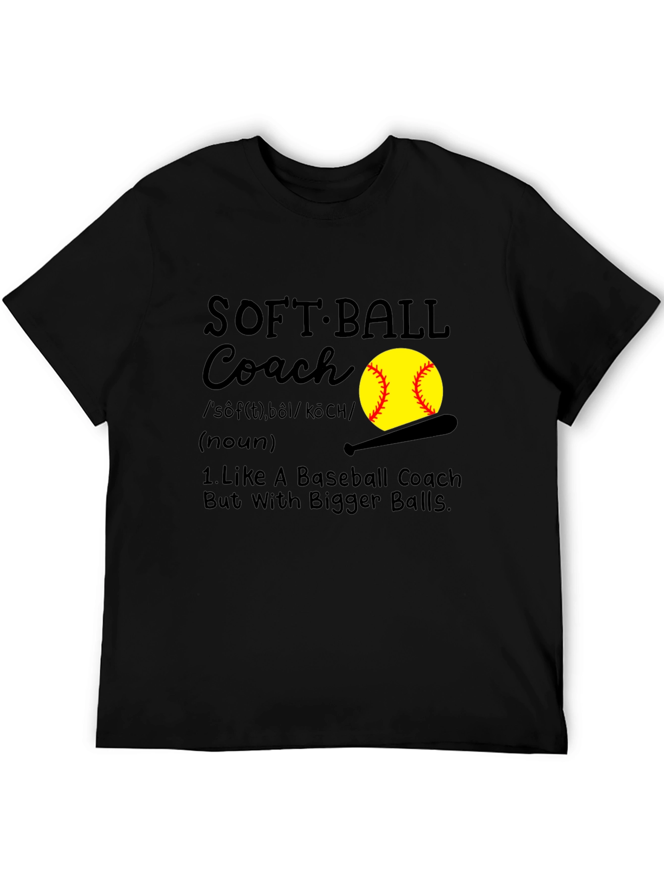 Softball Coach Graphic T-Shirt