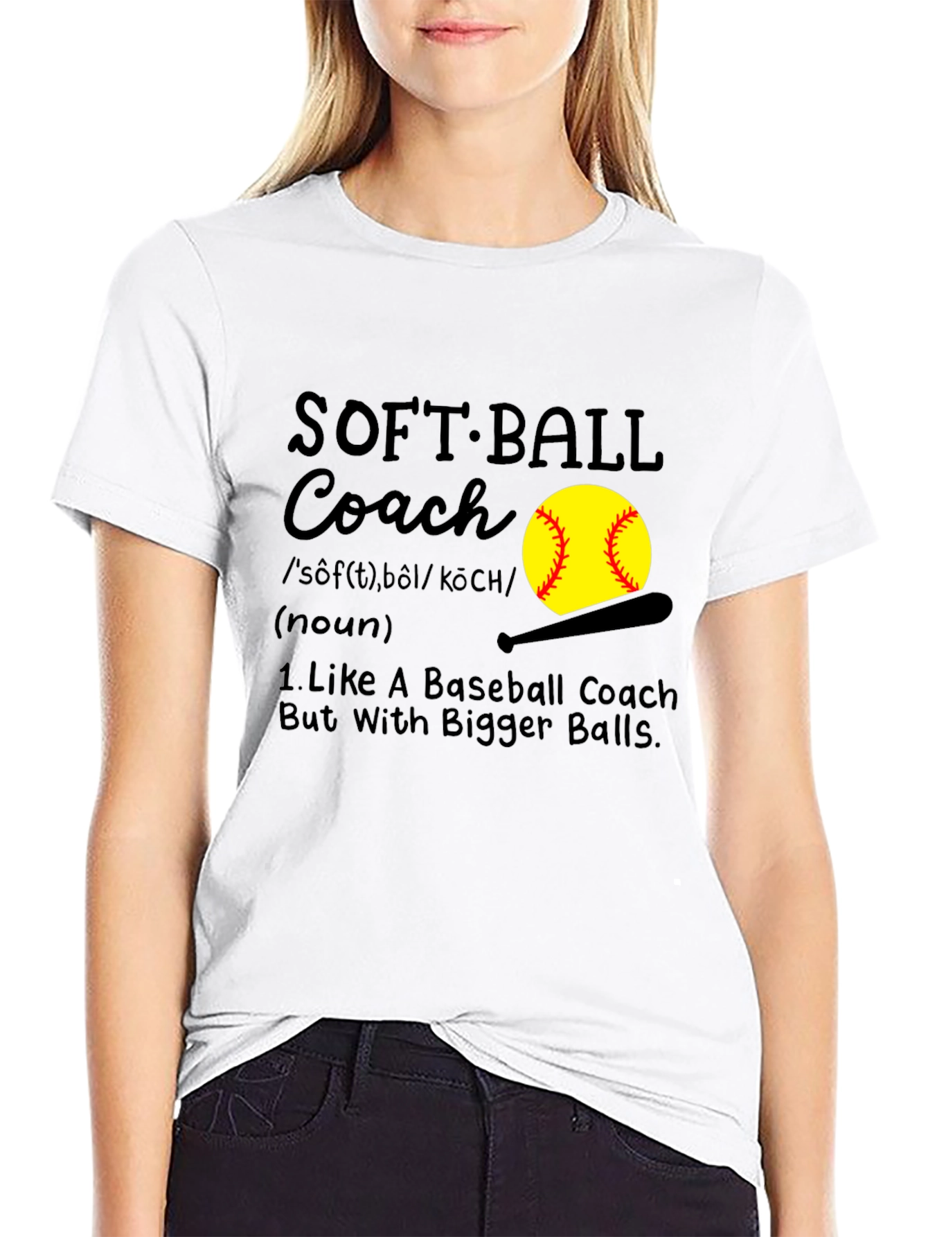 Softball Coach Graphic T-Shirt