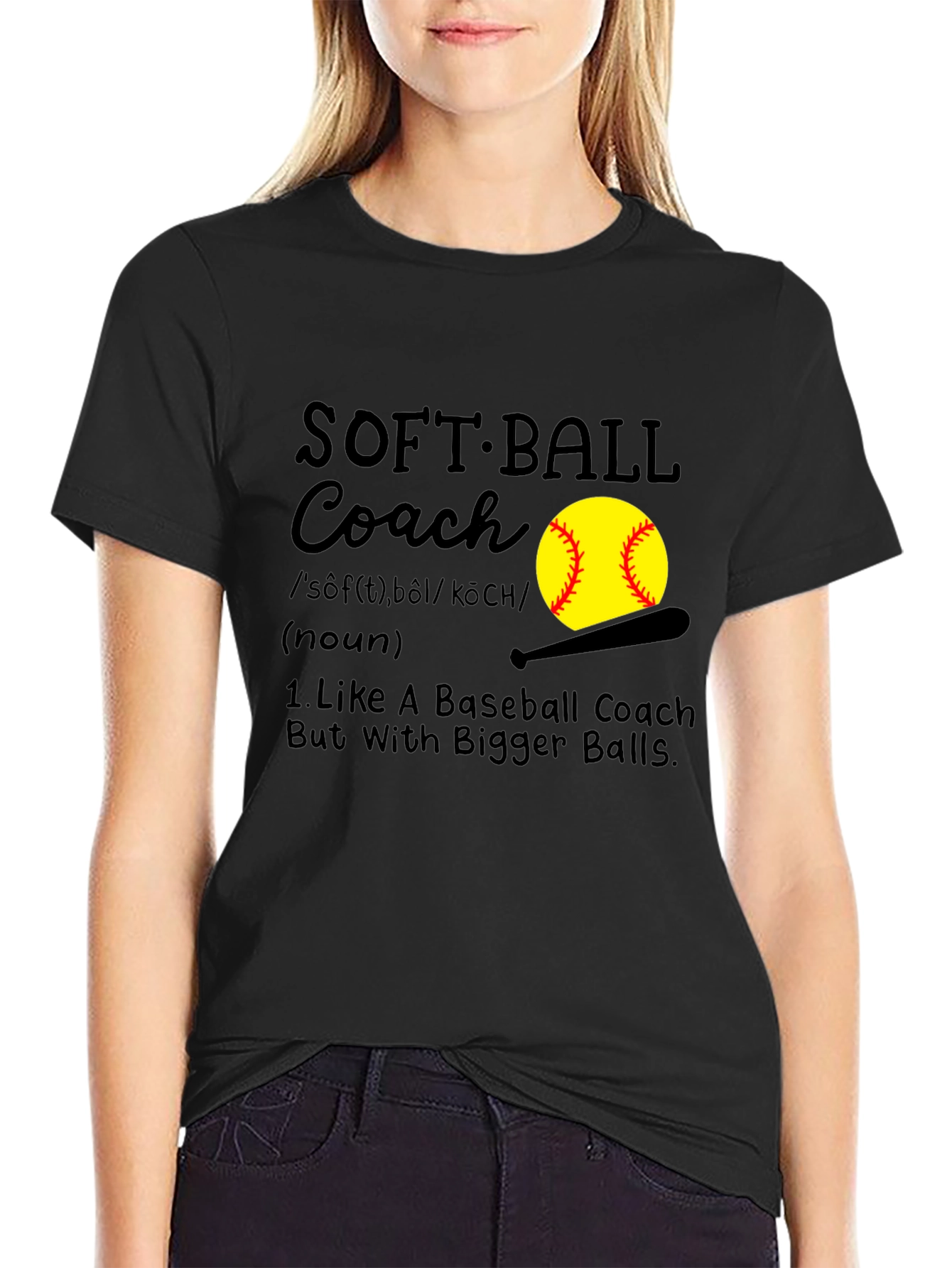 Softball Coach Graphic T-Shirt