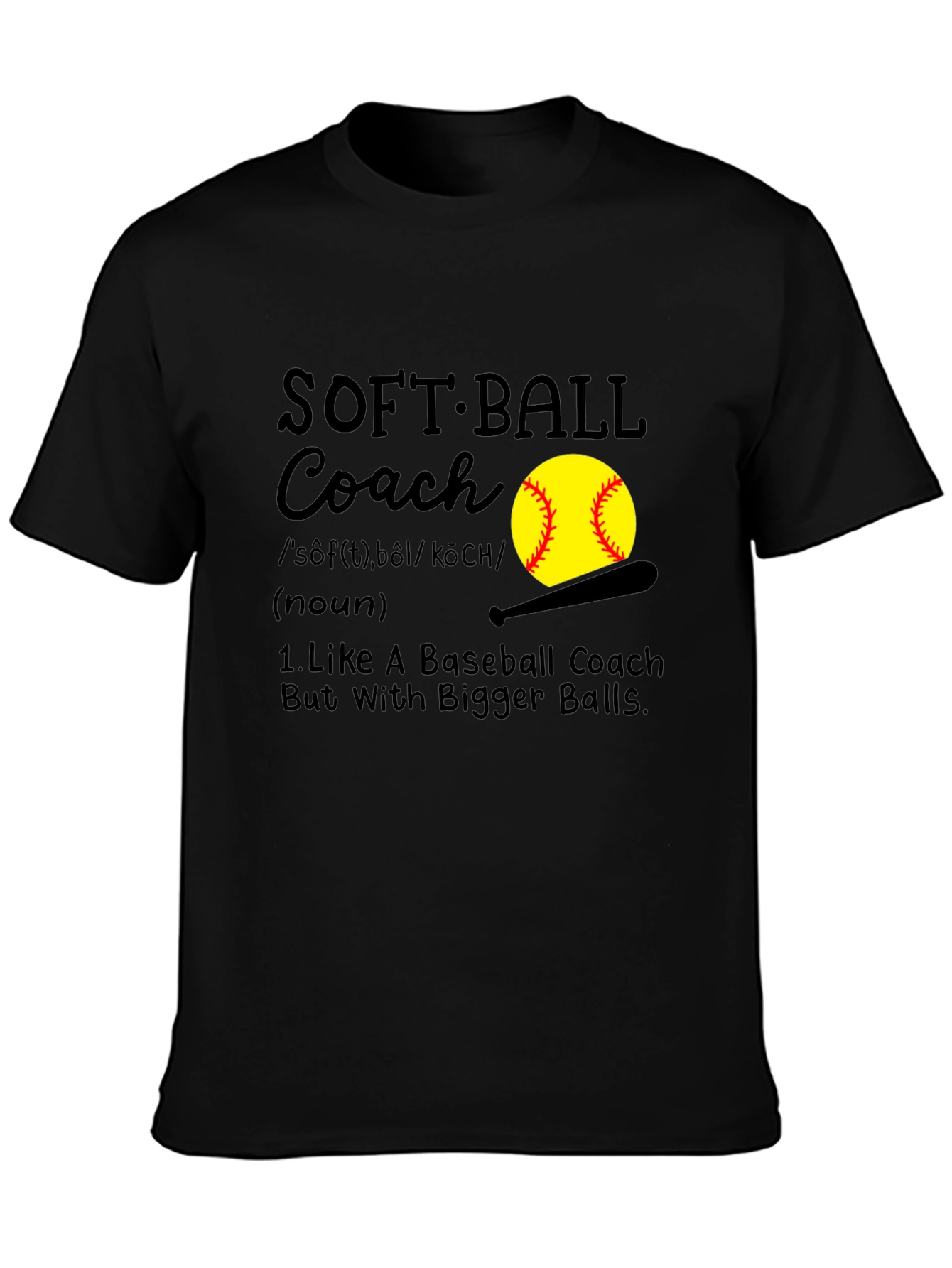 Softball Coach Graphic T-Shirt