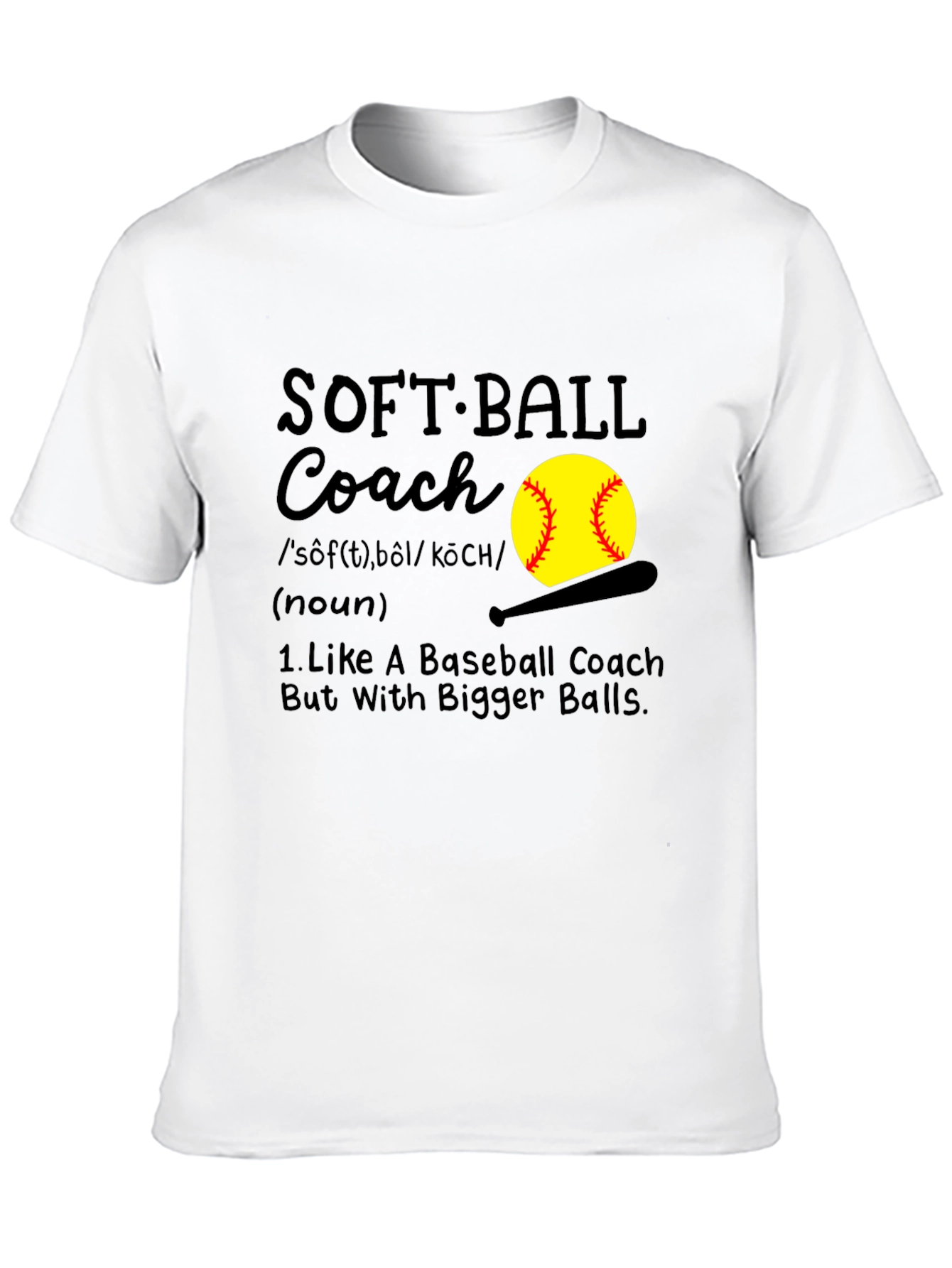 Softball Coach Graphic T-Shirt