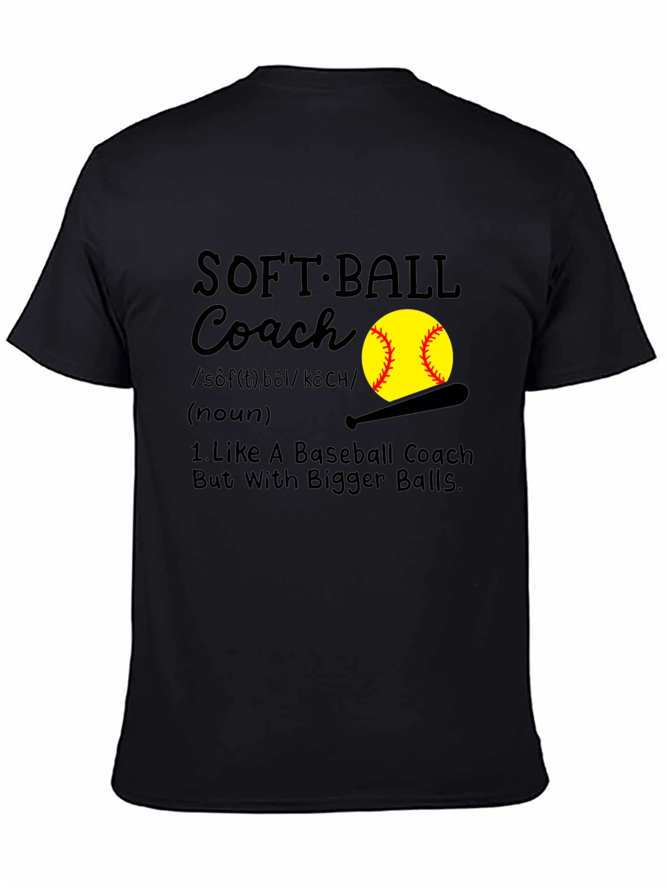 Softball Coach Graphic T-Shirt