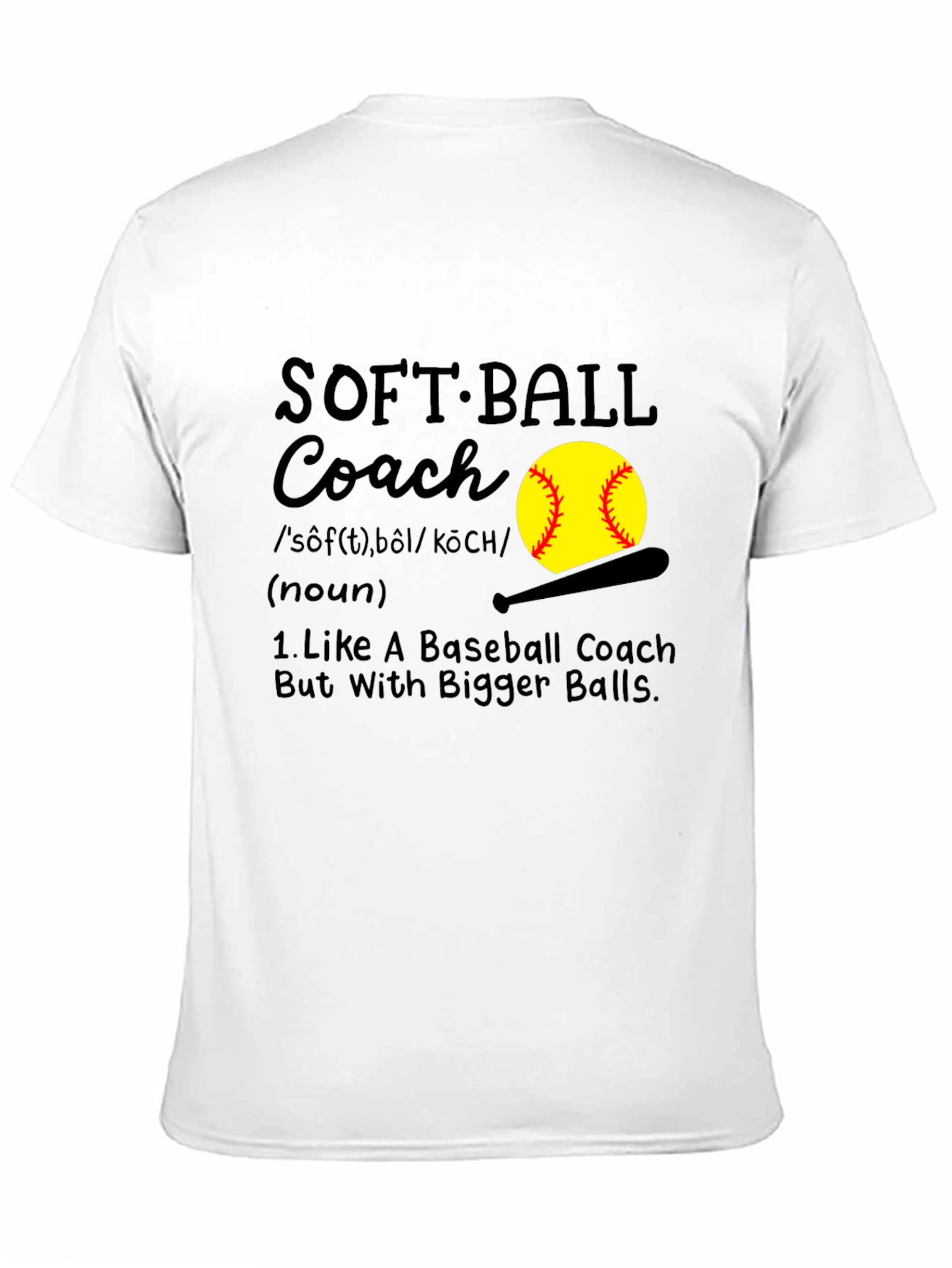 Softball Coach Graphic T-Shirt