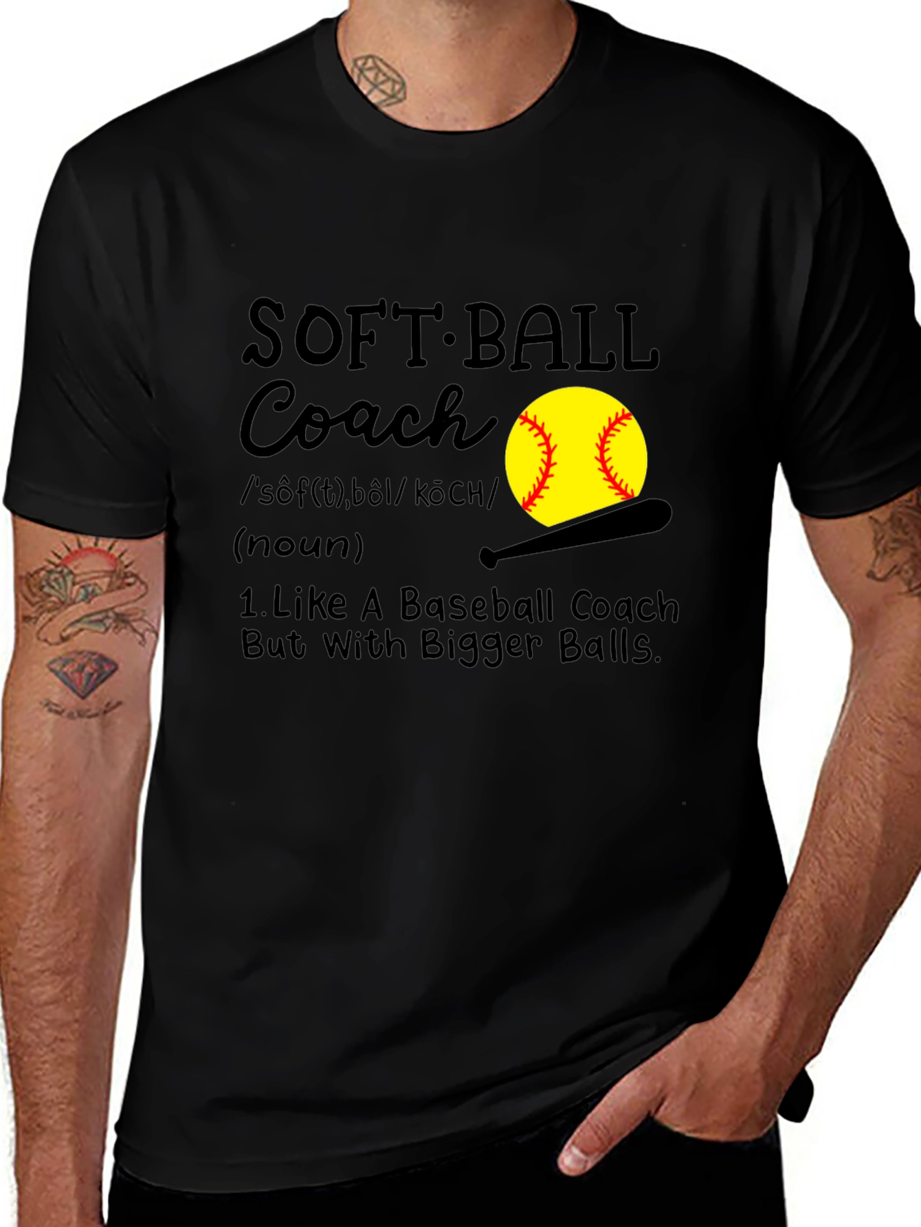 Softball Coach Graphic T-Shirt
