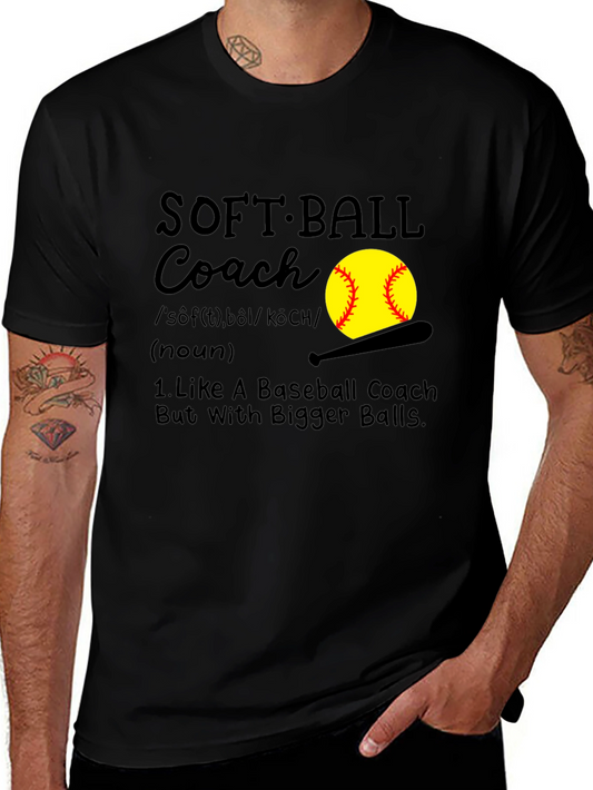 Softball Coach Graphic T-Shirt