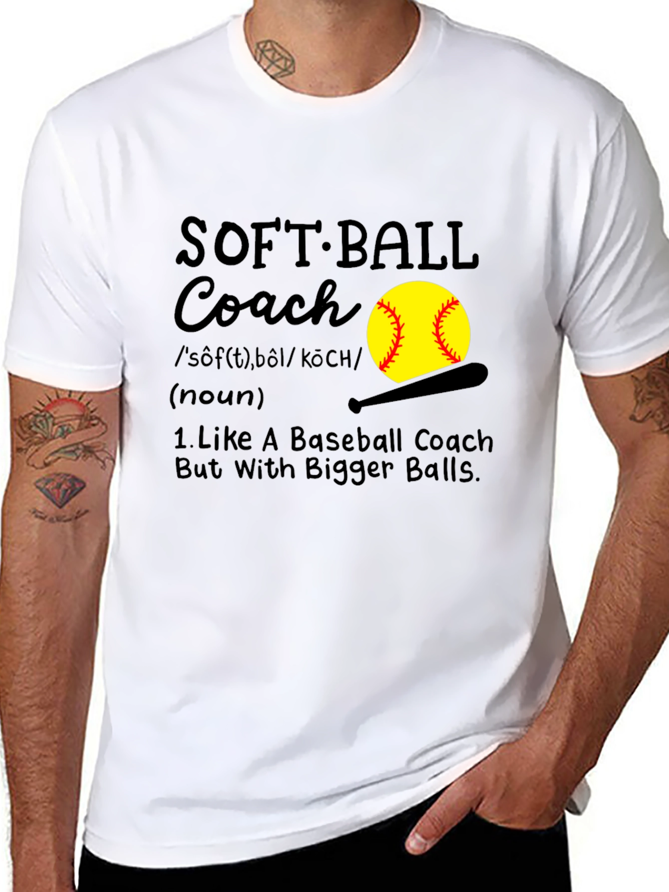 Softball Coach Graphic T-Shirt