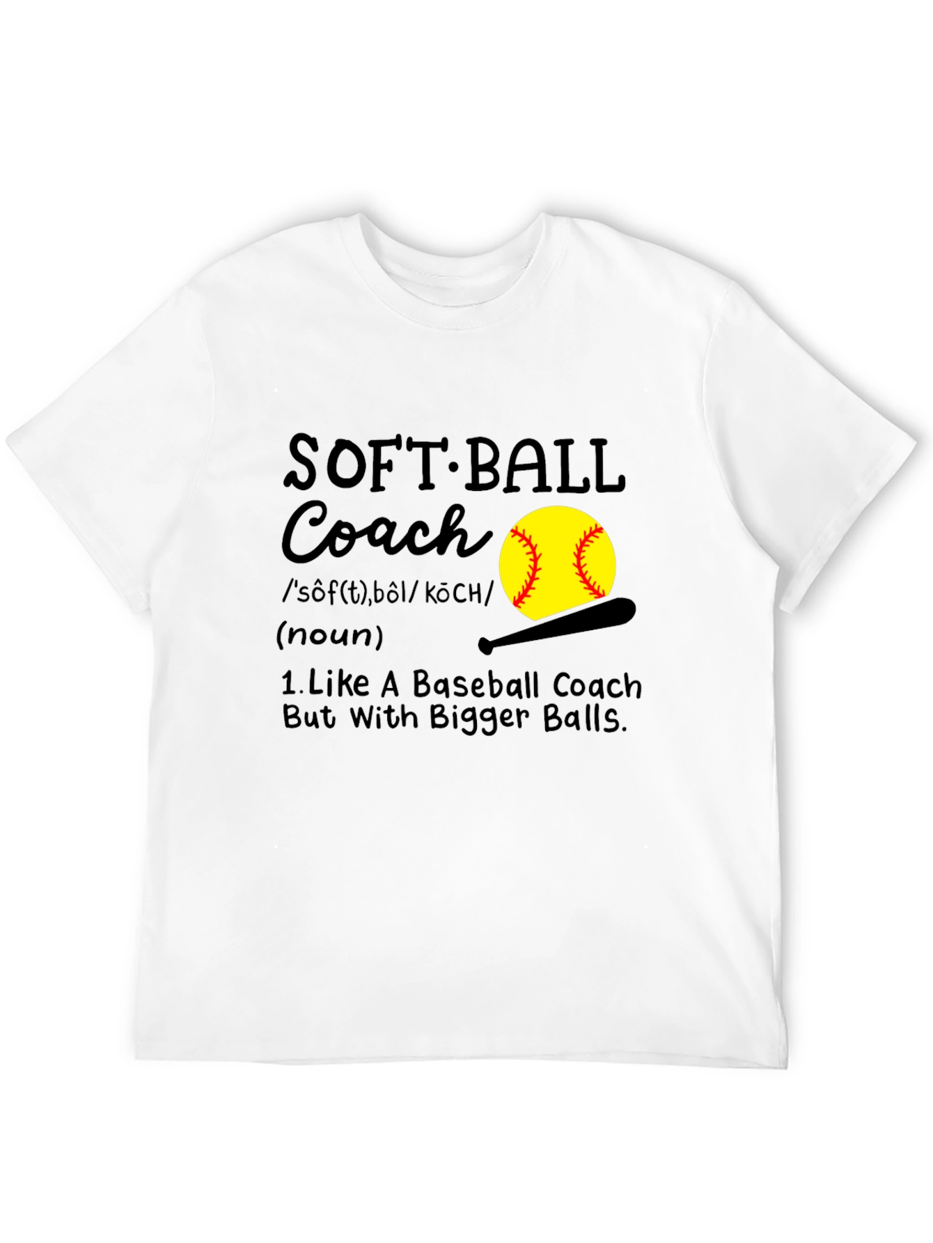 Softball Coach Graphic T-Shirt