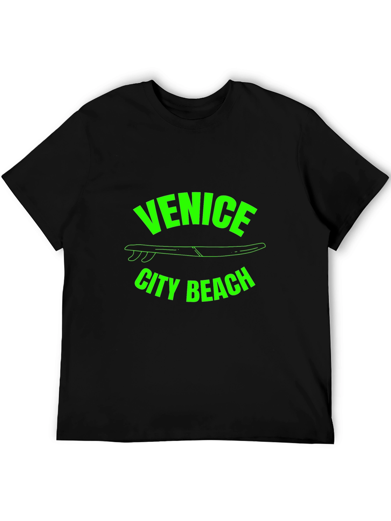 Venice City Beach Graphic T-Shirt - Black