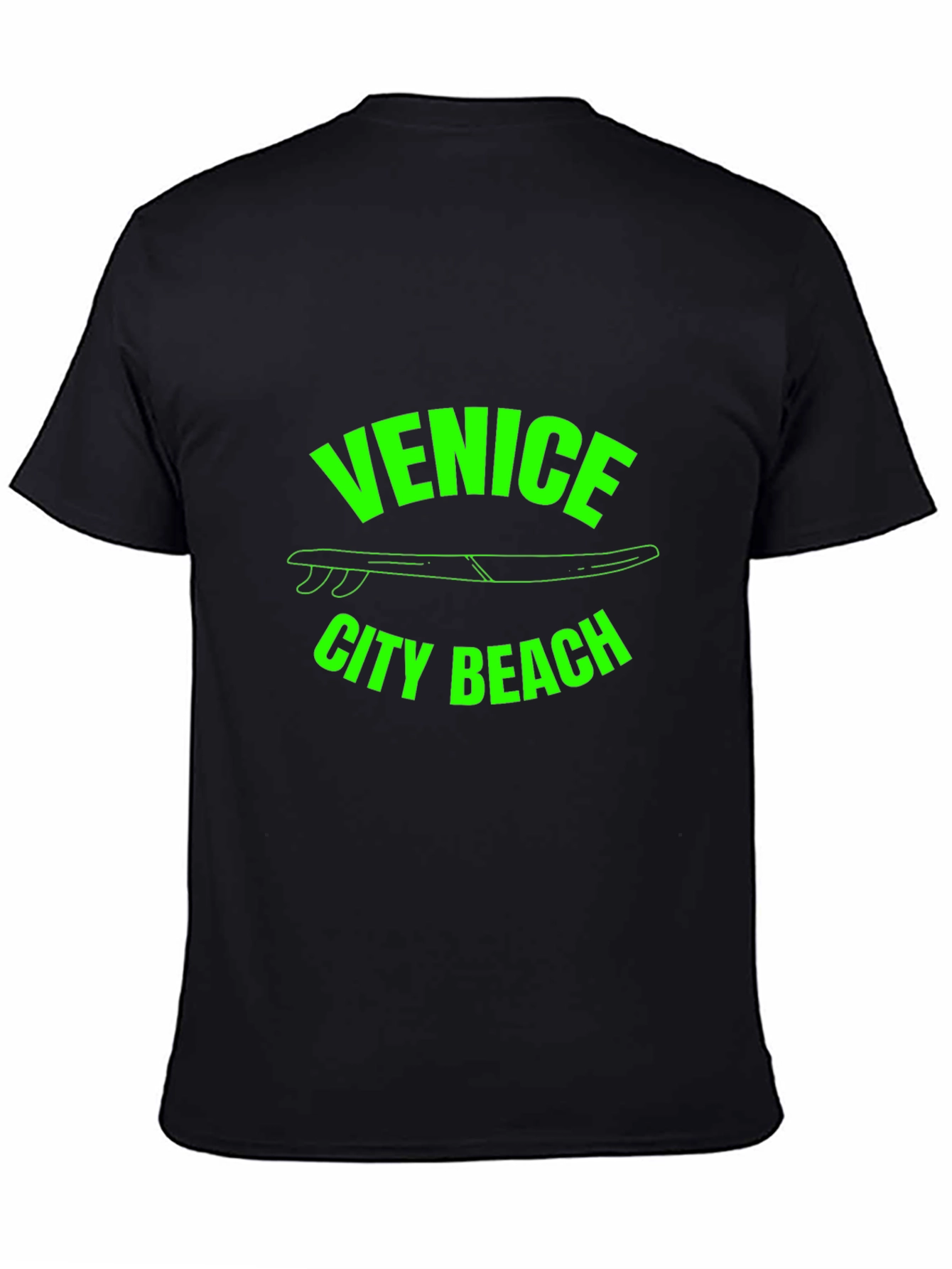 Venice City Beach Graphic T-Shirt - Black