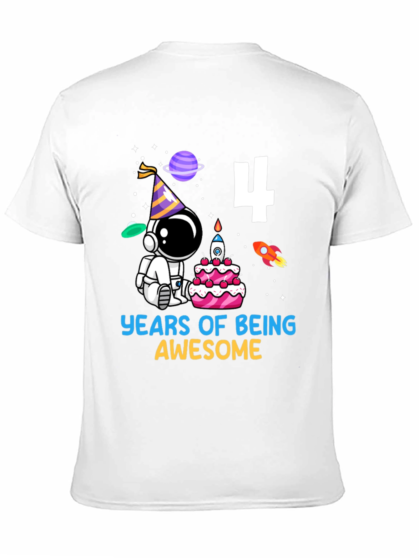 4th Birthday Astronaut T-Shirt