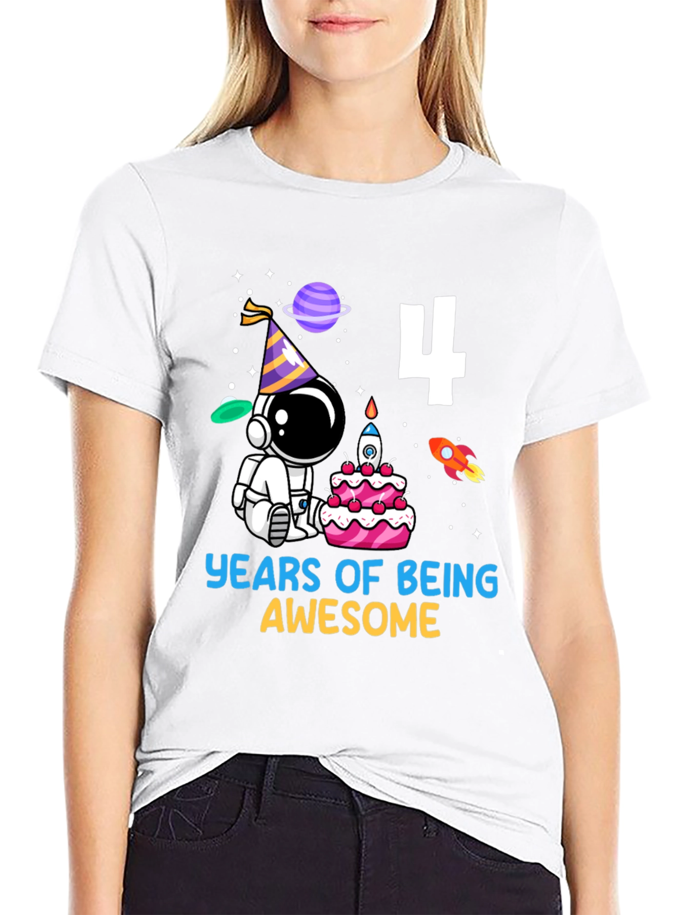 4th Birthday Astronaut T-Shirt